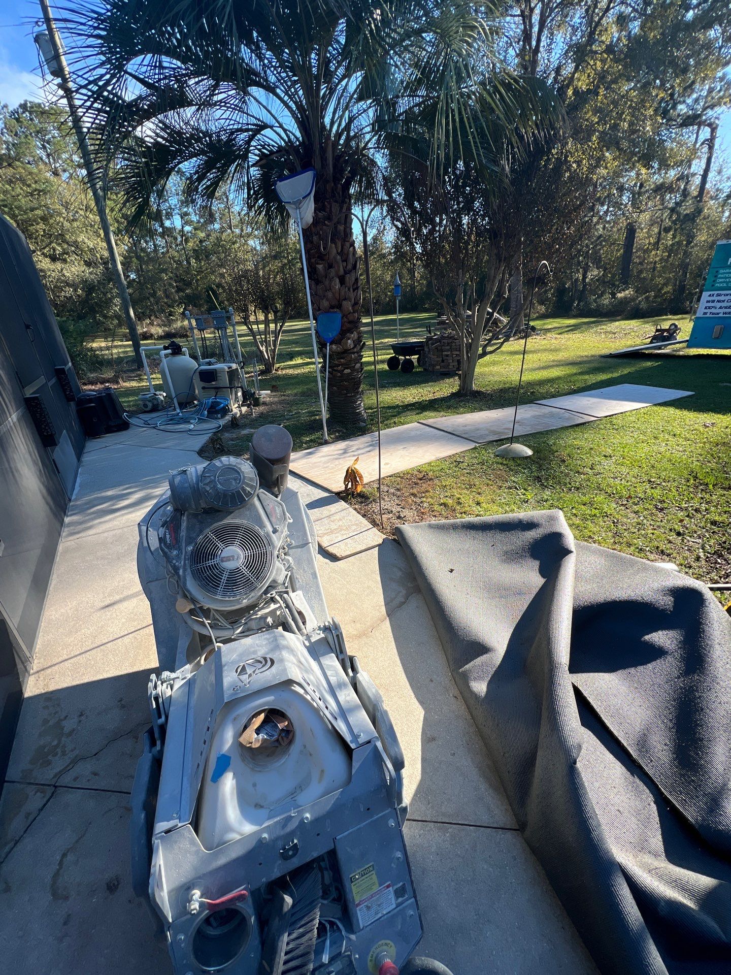 Make your backyard your very own PARADISE 🌴 by Deese Elite Concrete Coatings