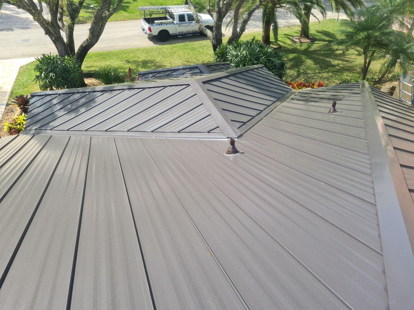 Residential Roofing Installation using 1" Nail strip metal roof by BLUES BROTHERS ROOFING