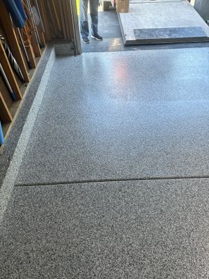 Gravel Flake Garage Floor 