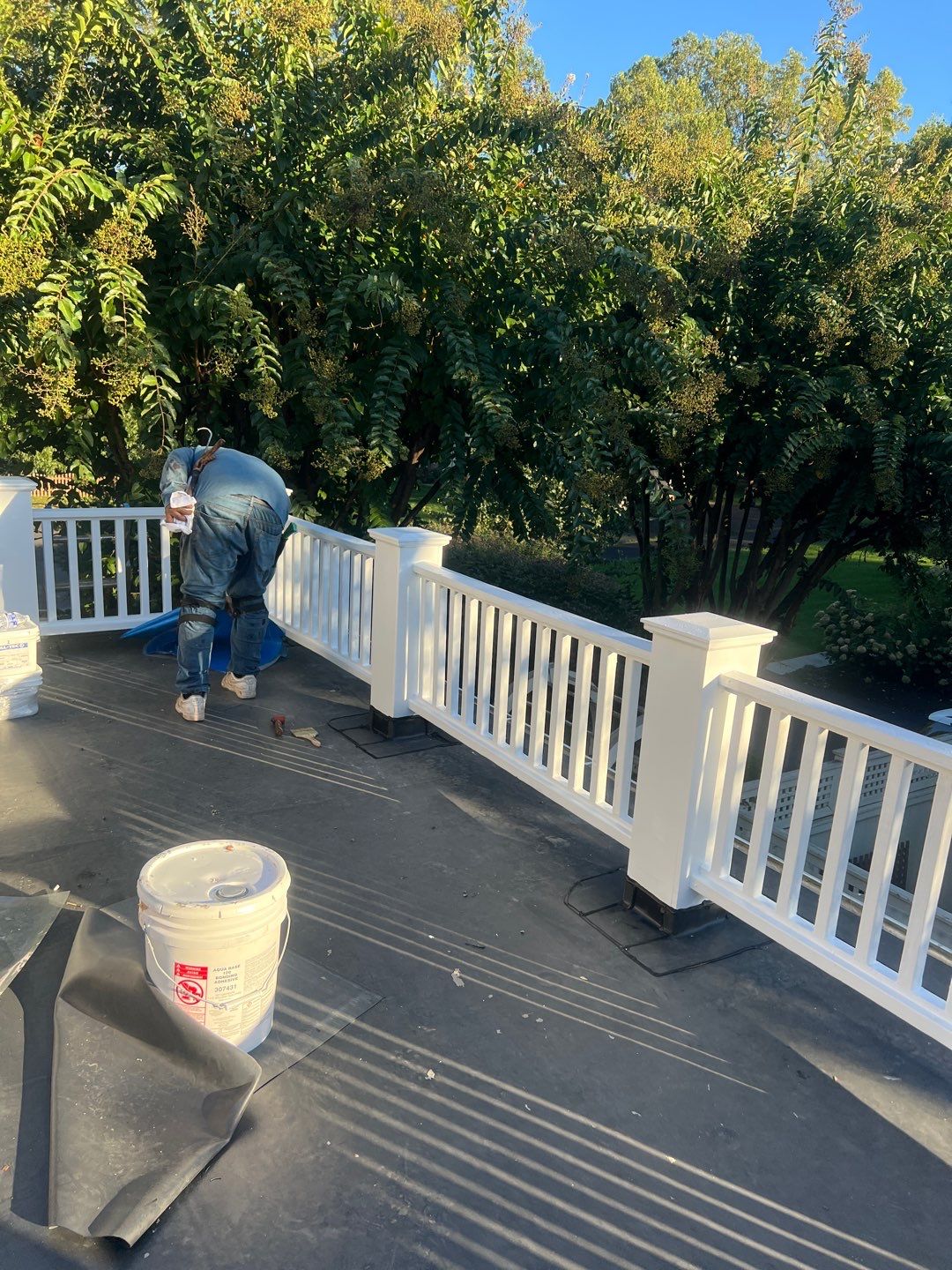 McLean - Residential Flat Roof Replacement with Carlisle Syntec EPDM by RM Banning, Inc.