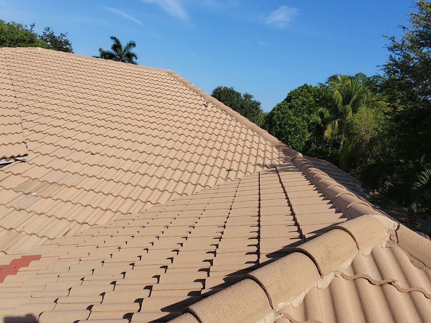 Concrete Tile Roof Leak Repair and Wood Decking Replacement in Parkland by Aastro Roofing