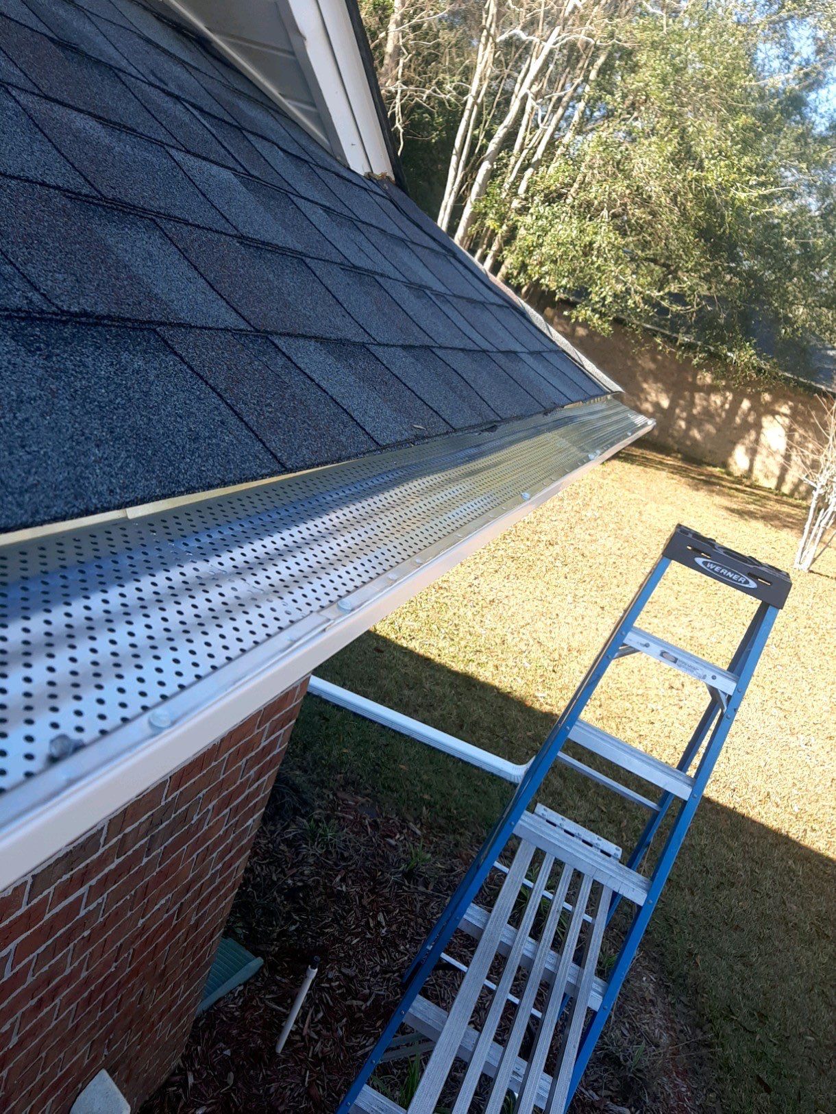 Gutter Installation using K-Style Seamless Gutters in Milton FL by Gutter Professors