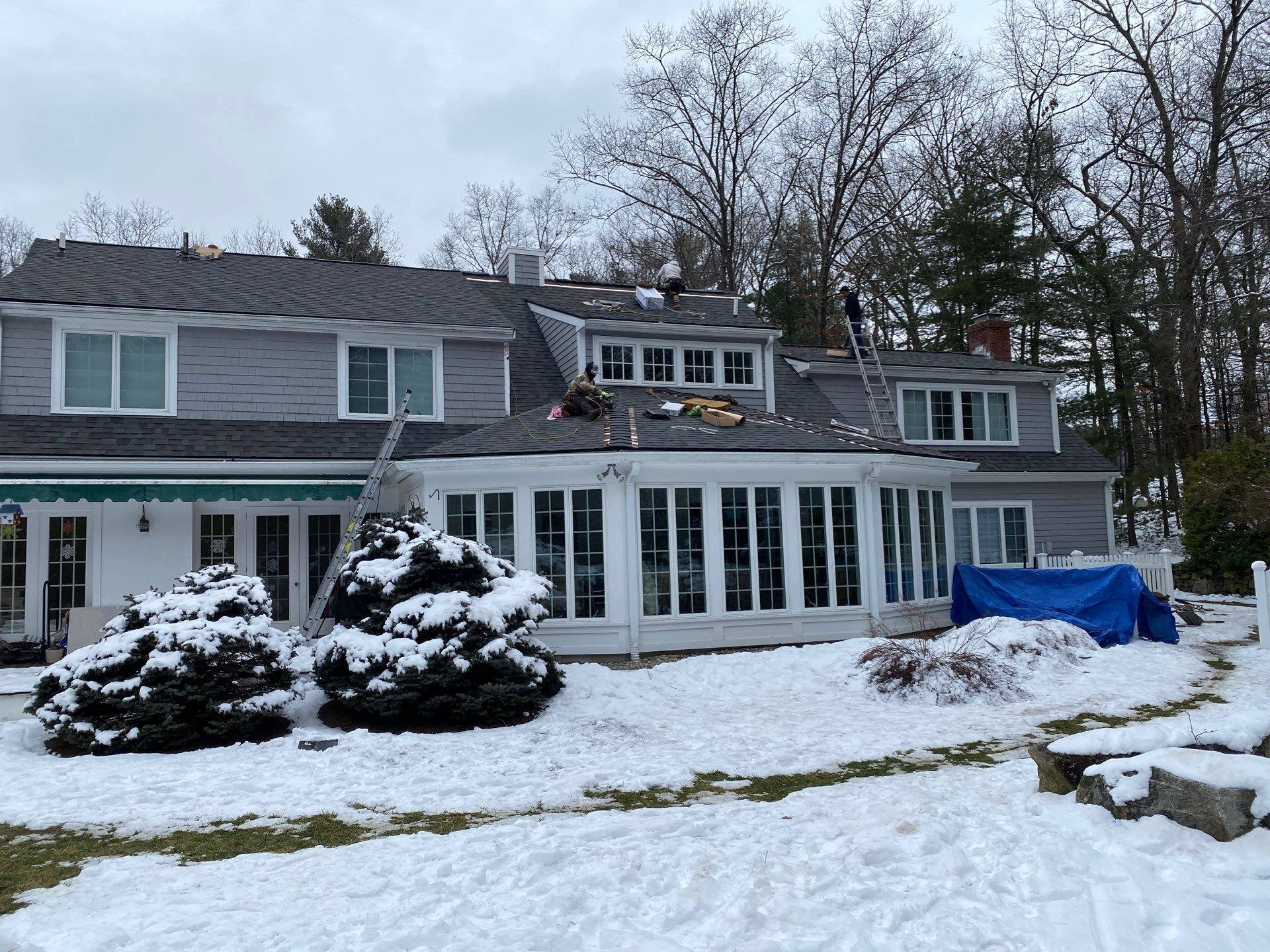 Carlisle Roofing Installation using Owens Corning Shingles and Copper by Mighty Dog Roofing of Greater Middlesex County