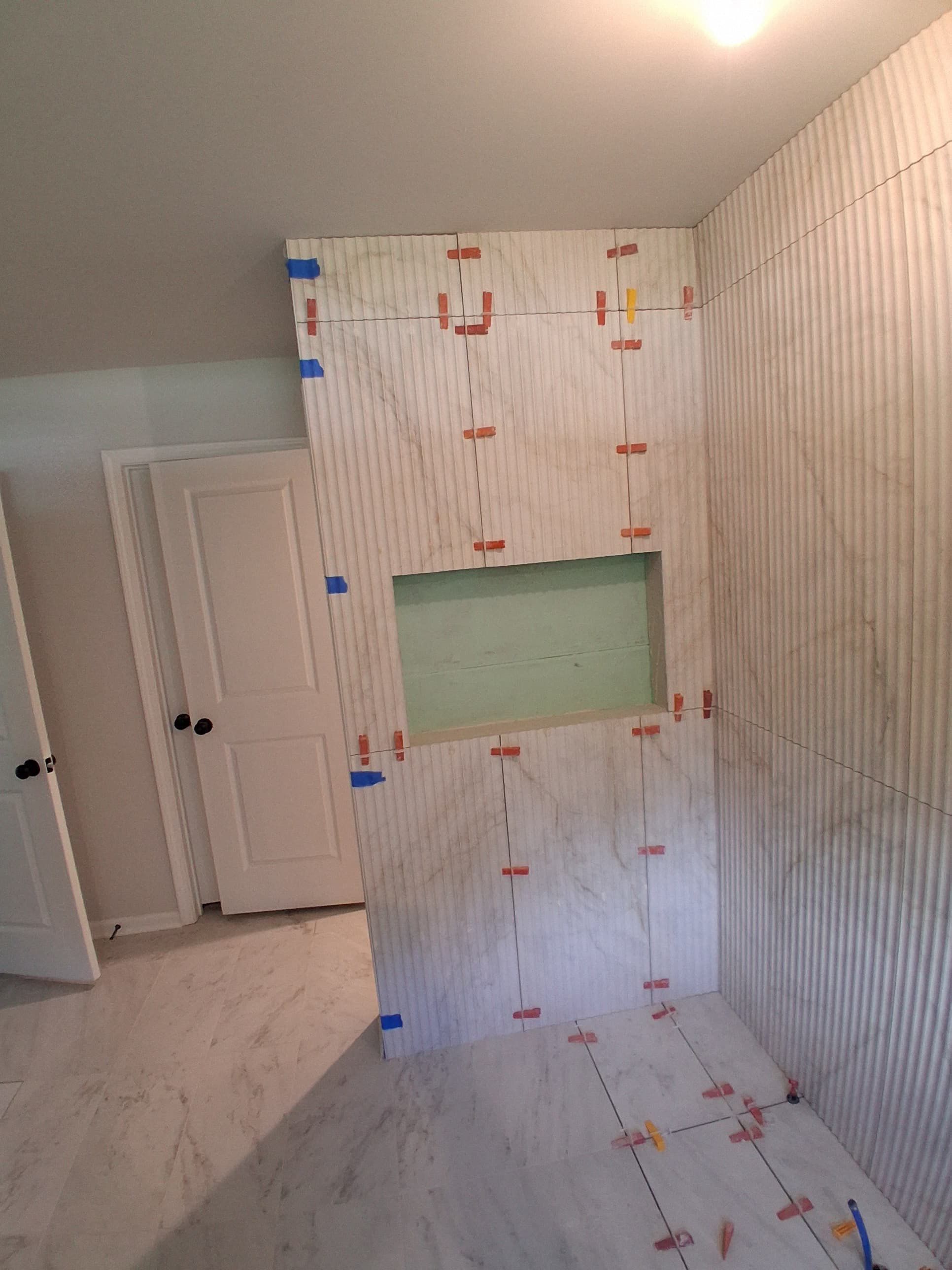 Master bathroom renovation using Free standing tub by Prudencio