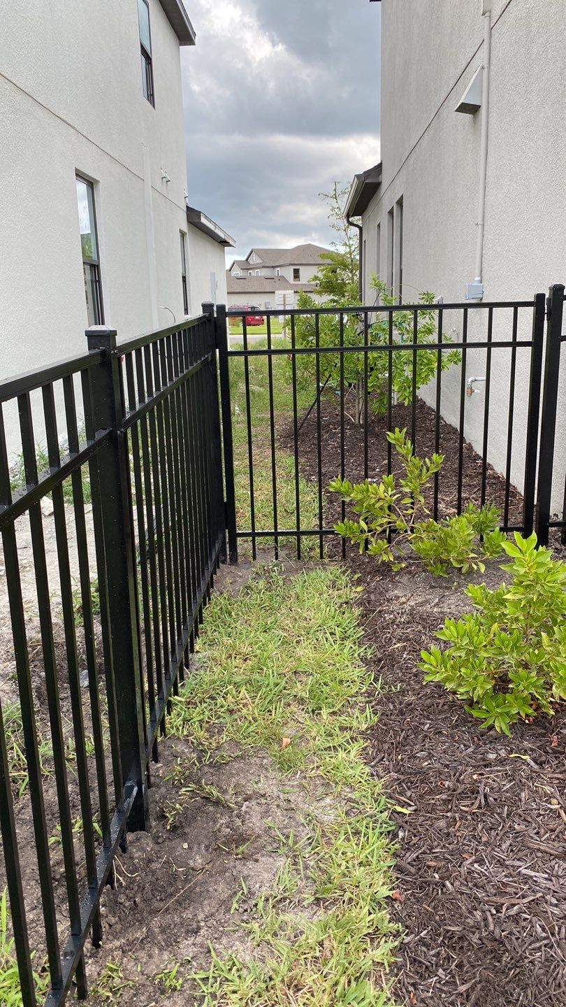Aluminum Fence Installation using Black 3 Rail Aluminum Fence by Asap fence and gates, LLC