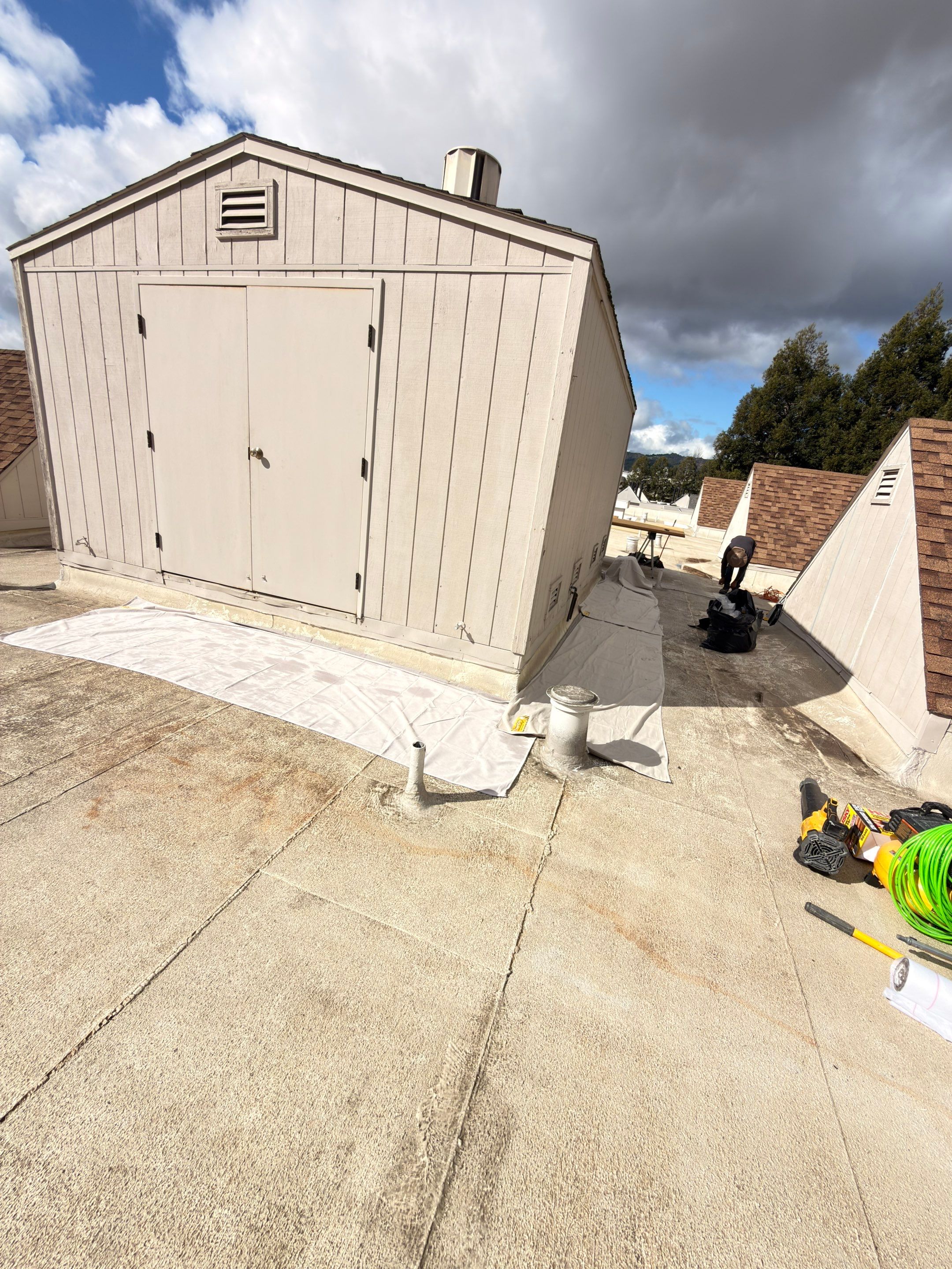 Roof Top Boiler Room and Roofing Repairs by Anza Builders, Inc. 