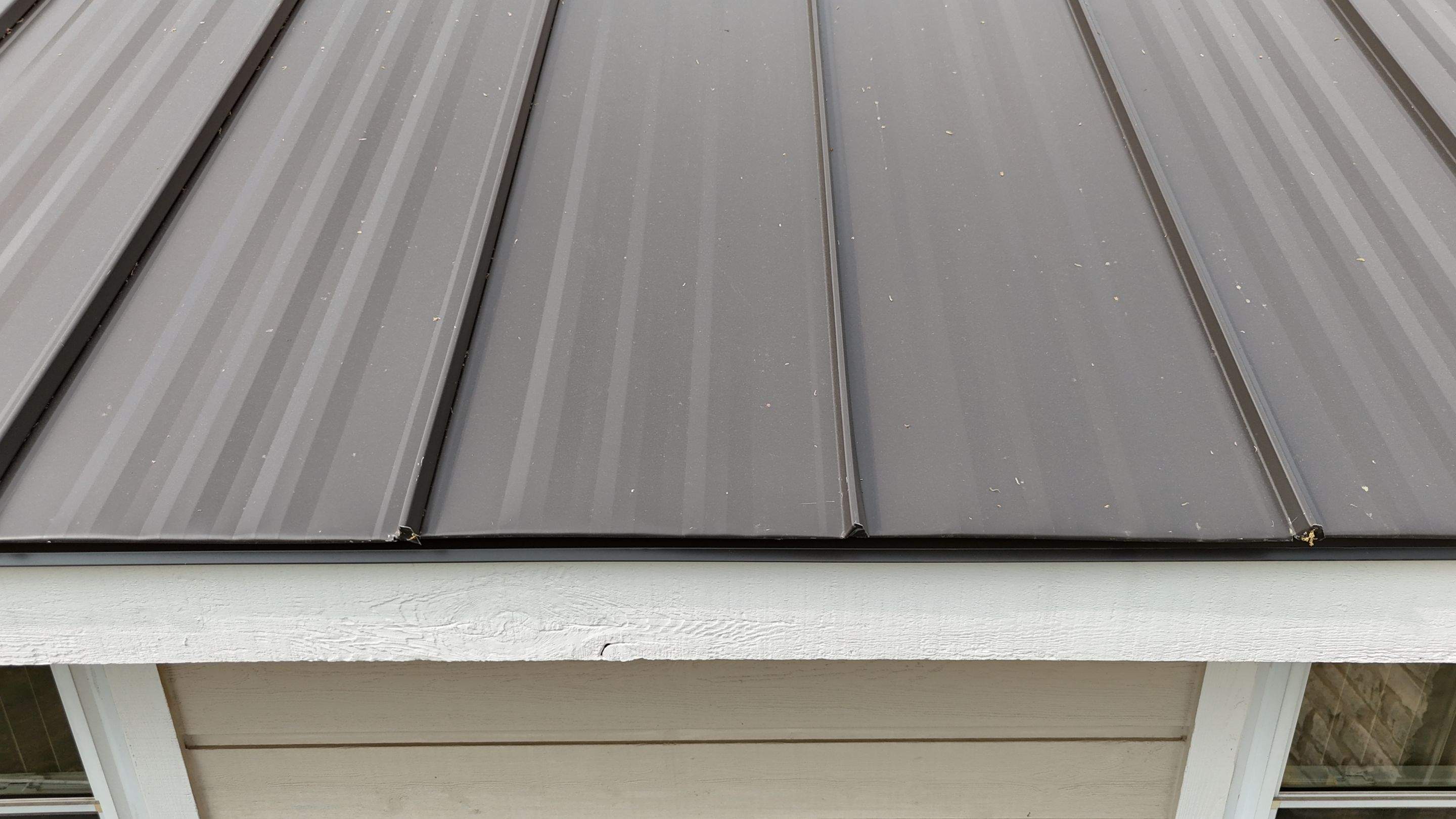 Dark Bronze - L&A Standing Seam with Striations by RoofsOnly.com
