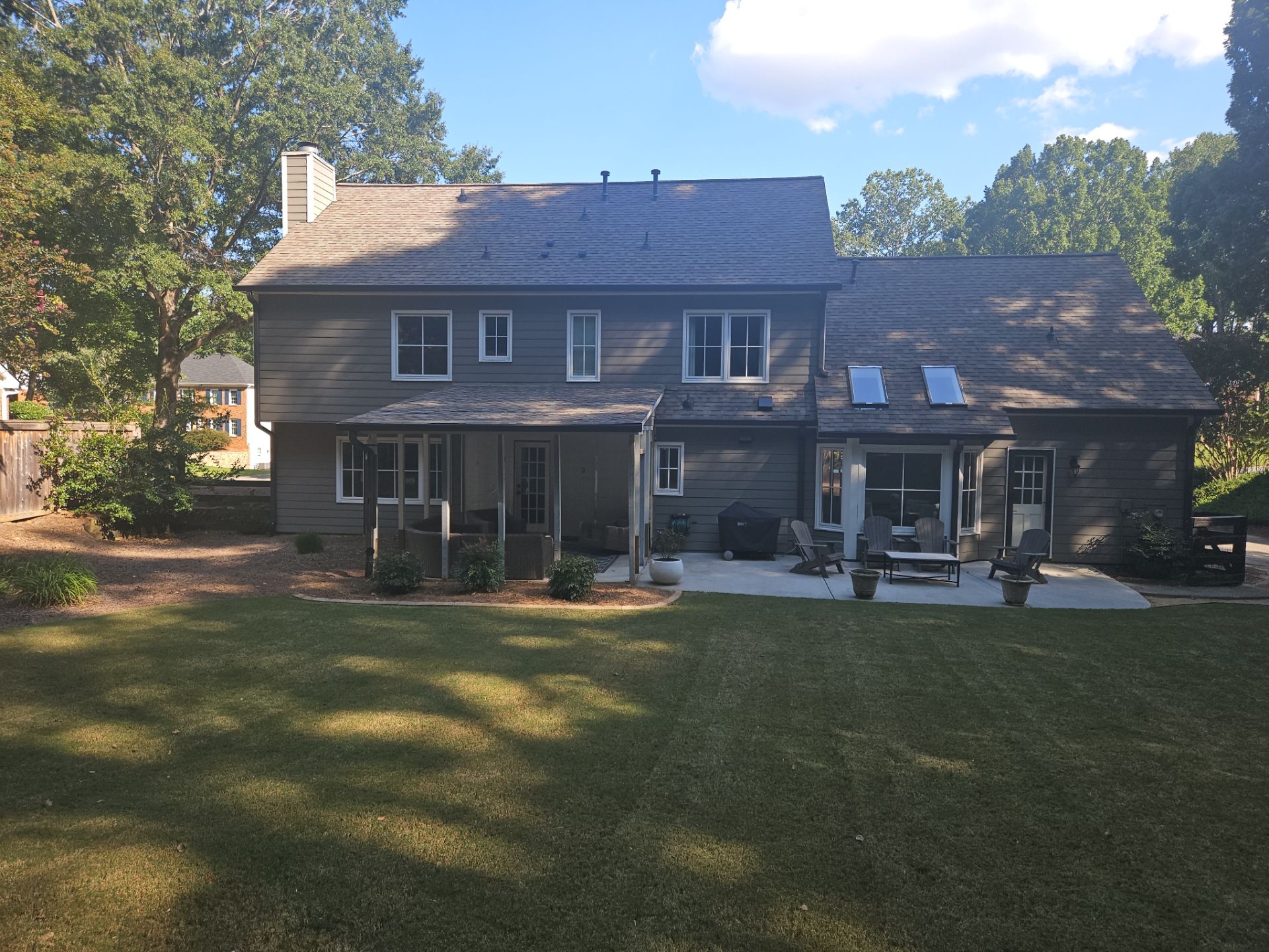Romabio Brick Lime Wash and Cedar Tongue & Groove Porch Ceiling Installation in Marietta, GA by Nelson Exteriors 