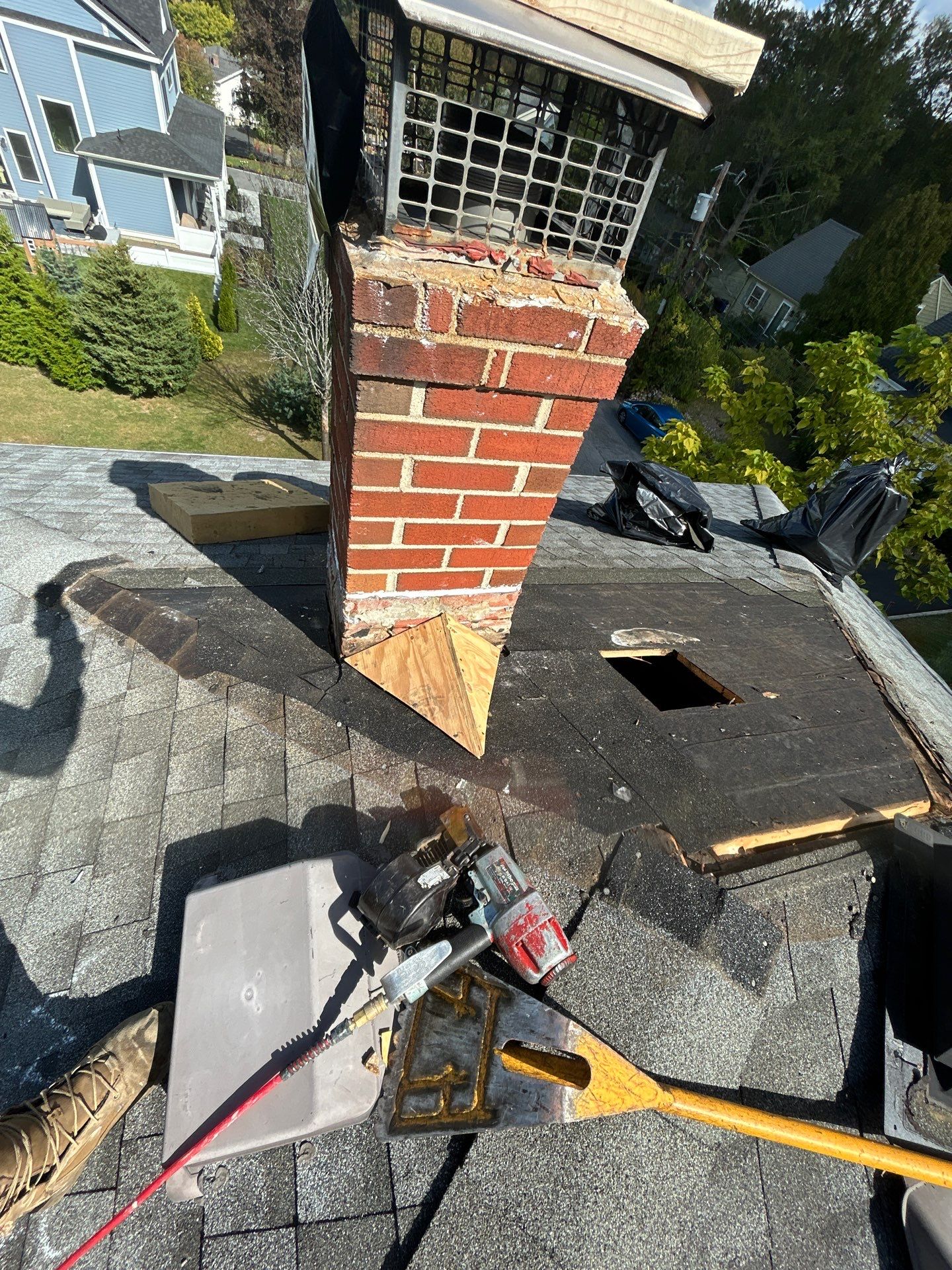 Chimney Area Roof Repair – Lexington, MA by Mighty Dog Roofing of Greater Middlesex County