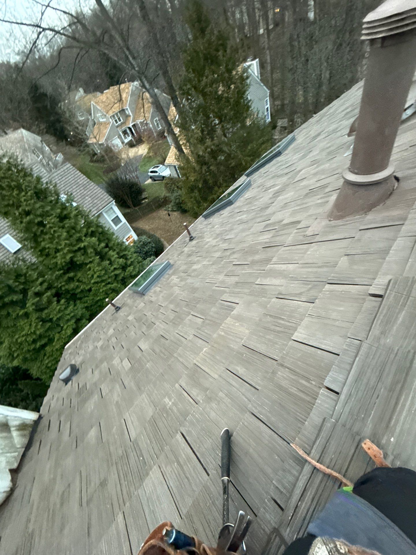 Reston :  Residential Roof Replacement with Brava Synthetic Cedar Shake Class C Natural  by RM Banning, Inc.