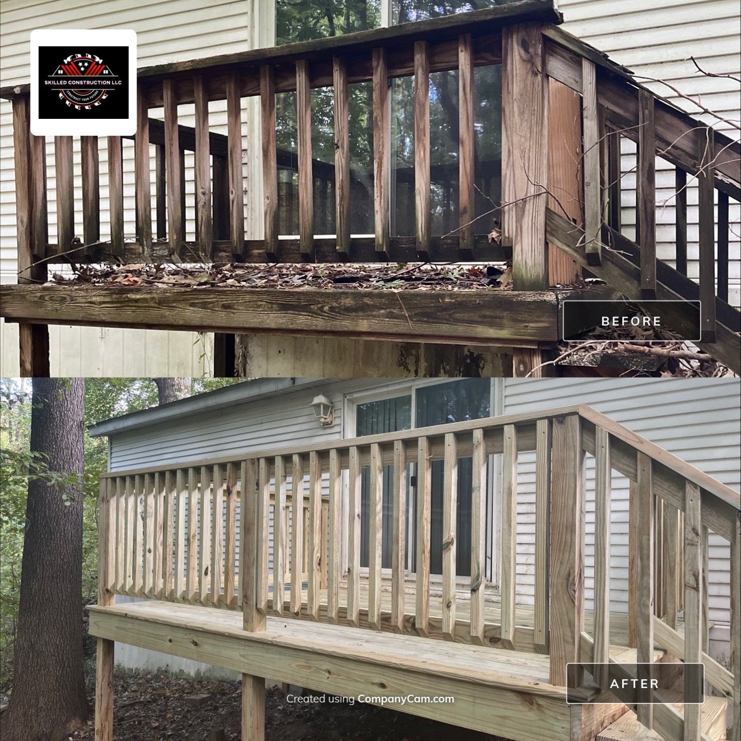 Deck Remodel by Skilled Construction LLC