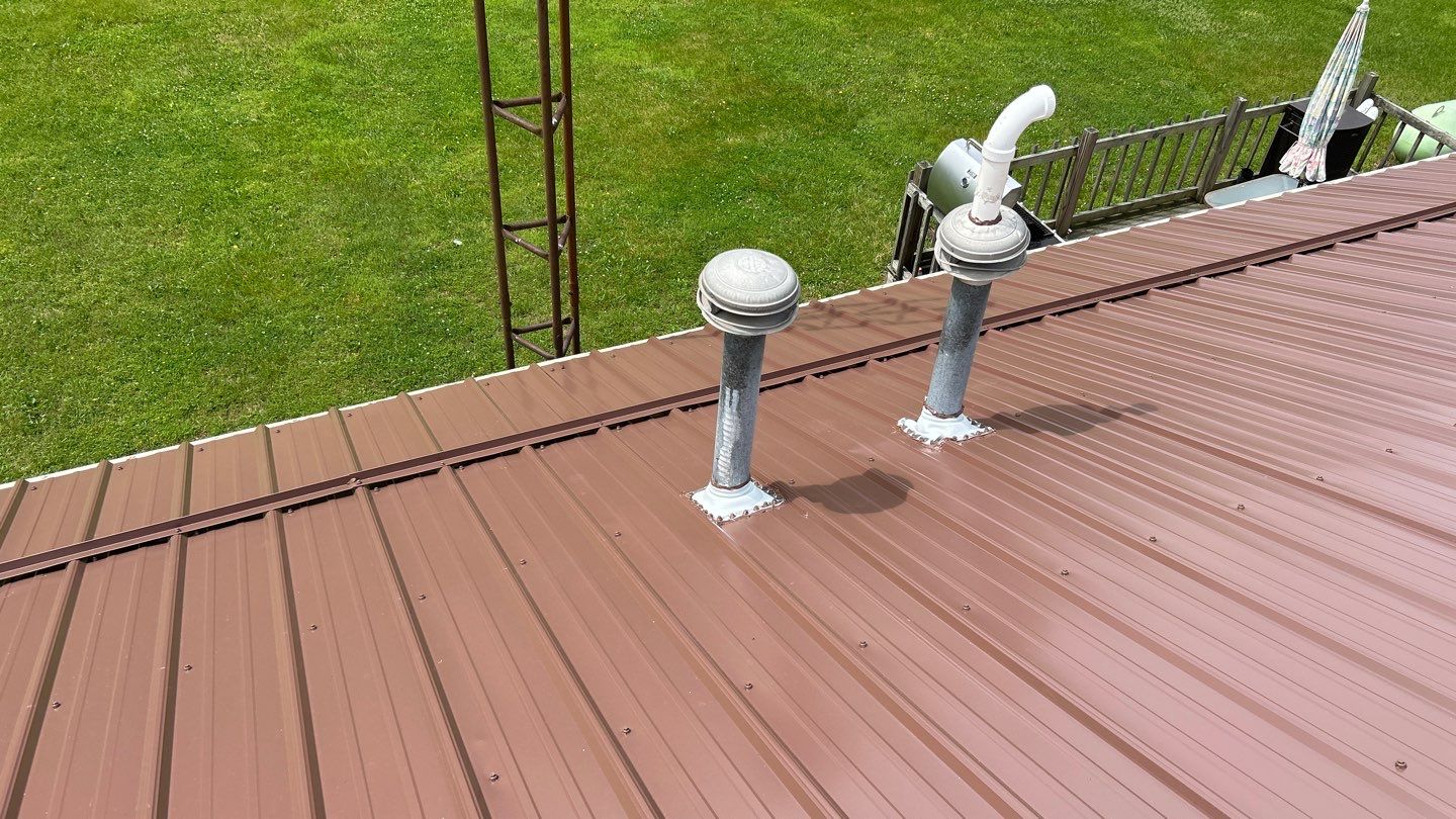 Residential Roofing Installation using Performance Panel Metal - Coca Brown by RoofX 