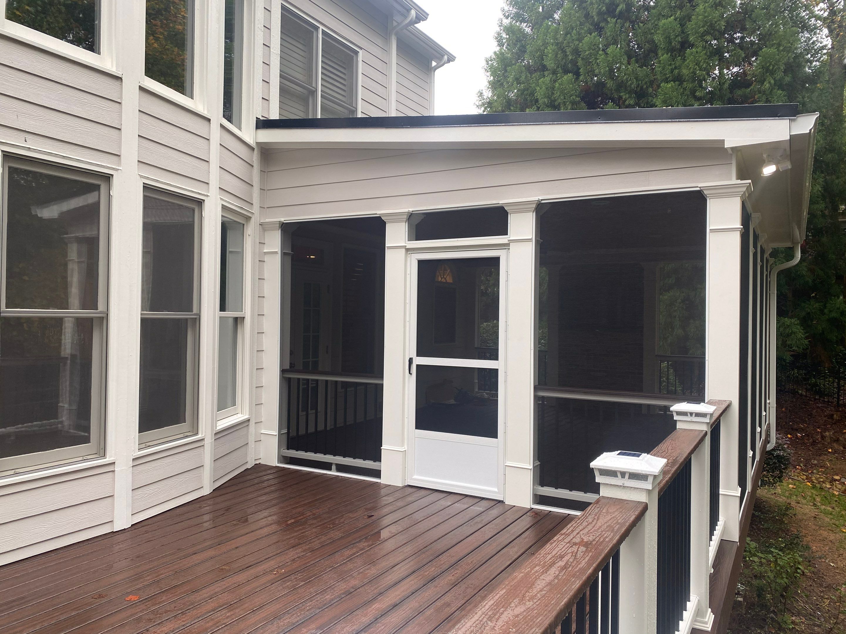 Elevated Screened-in Porch and Composite Deck Construction in Mableton by Swift Home Renovations