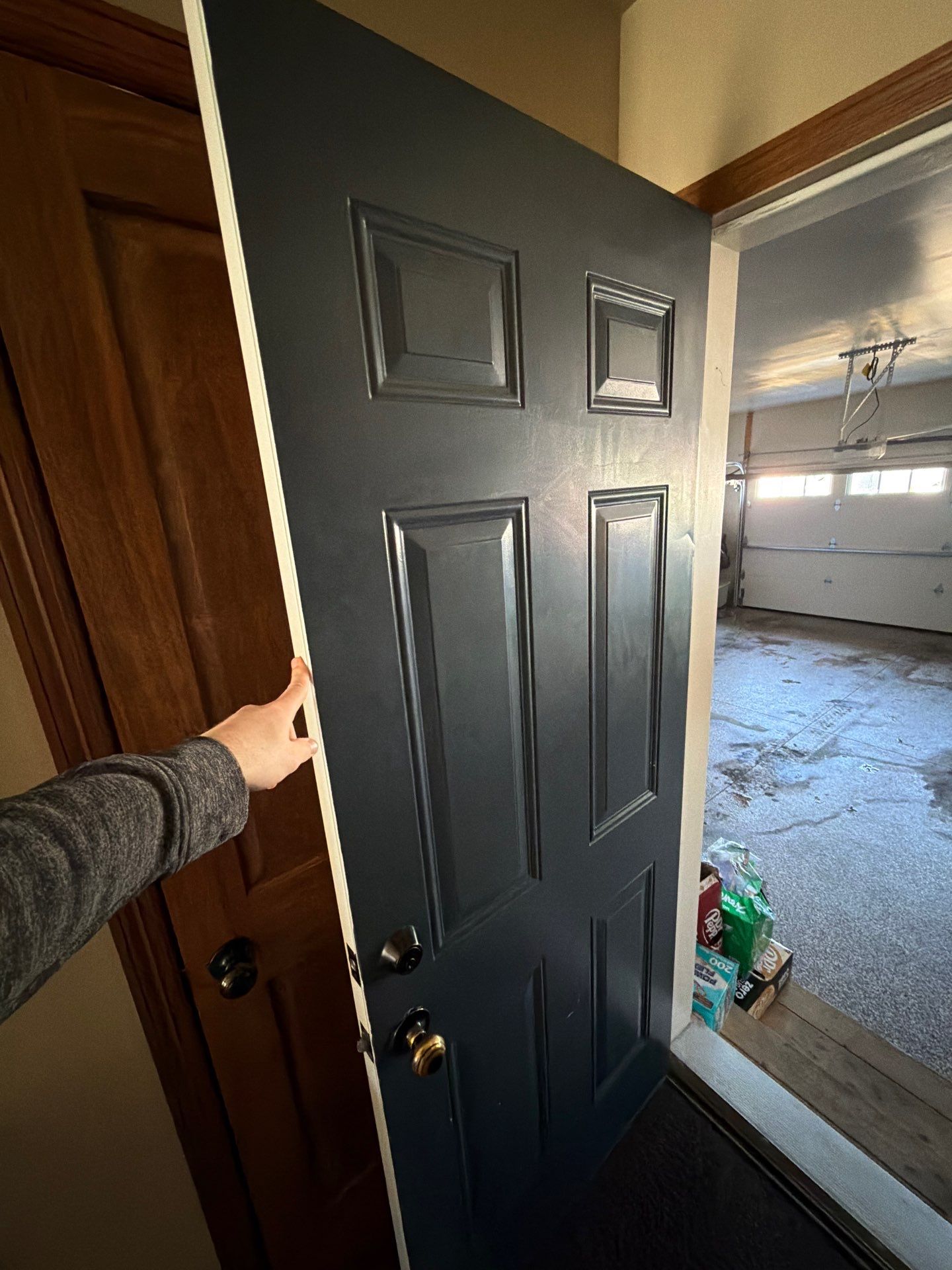 Interior Home Painting and Custom Door Updates in Sioux Falls by Select Painting, Coatings & Garage Cabinets