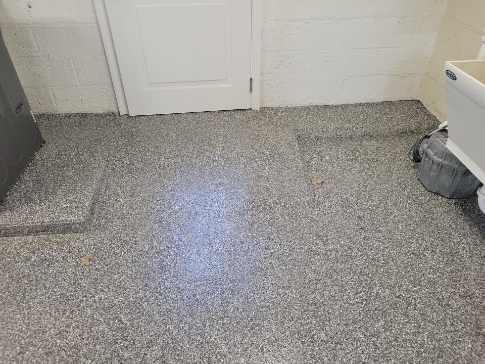 Laundry Room Floor Coating using Penntek- Silver Creek by Spectrum Painting, LLC