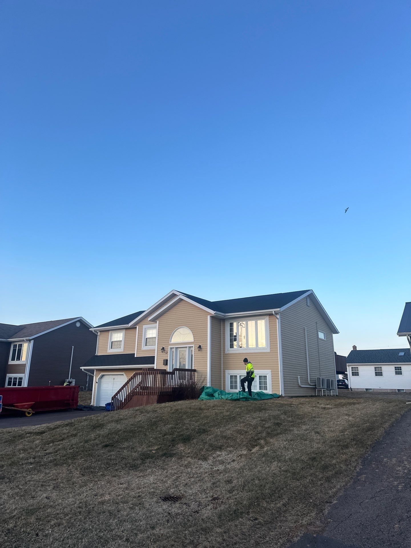 Residential Roofing Installation using Asphalt GAF HDZ in Charcoal by Artisan Roofing & Home Improvements Inc.