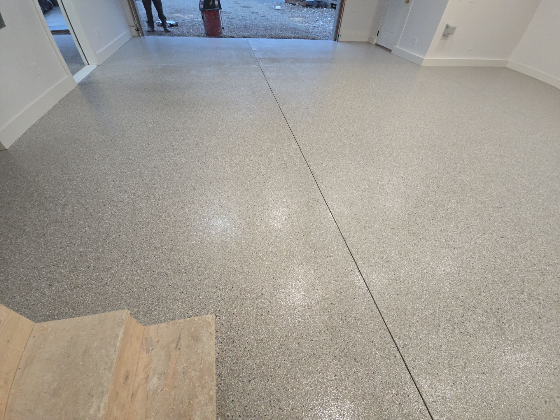 Garage Transformation using Claystone Hybrid by Croc Coatings, LLC