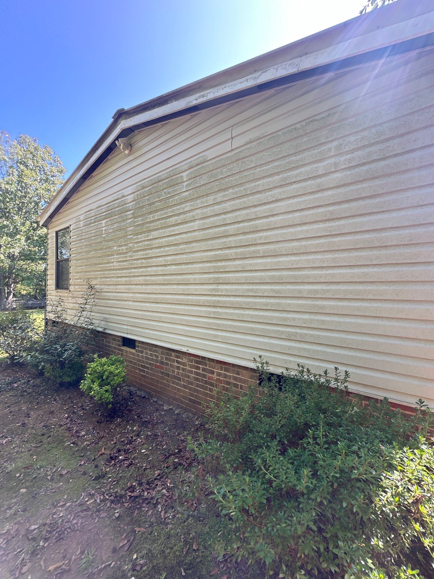 the service being performed is house washing targeting the exterior siding to remove dirt and grime buildup