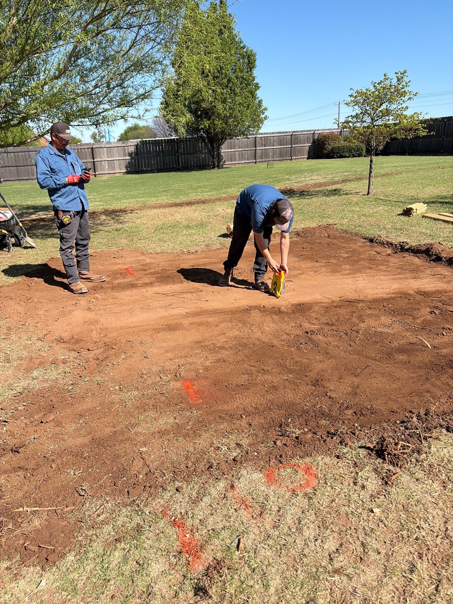 Stamped Concrete & Custom Pergola Build by Clays Services Inc