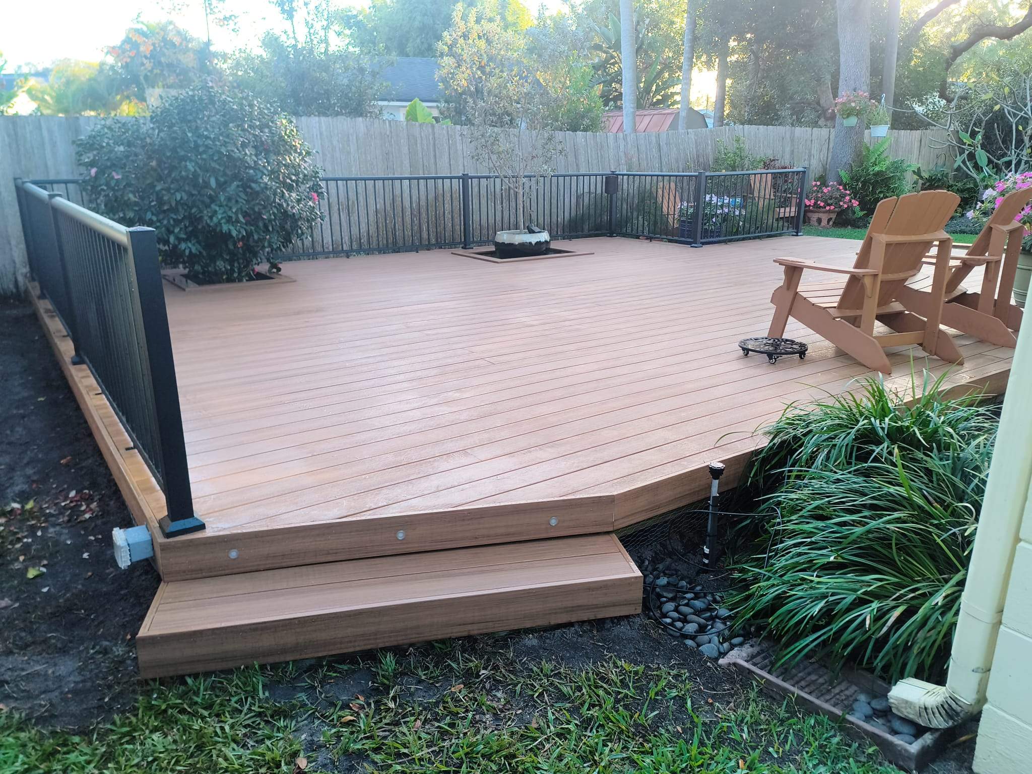 Luxury Multi-Level Deck | Deckorators Voyage Mineral-Based Composite by Orlando pergolas 