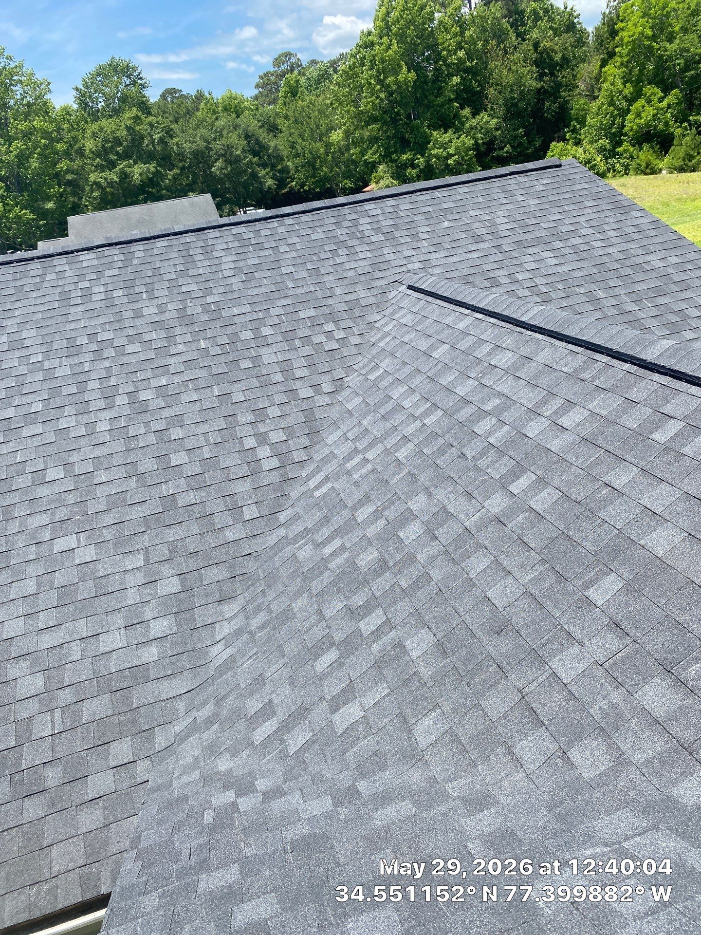 Fortified Roof Replacement in Sneads Ferry, NC using Certainteed Landmark Max Def Charcoal Black by RGR Construction and Roofing, LLC