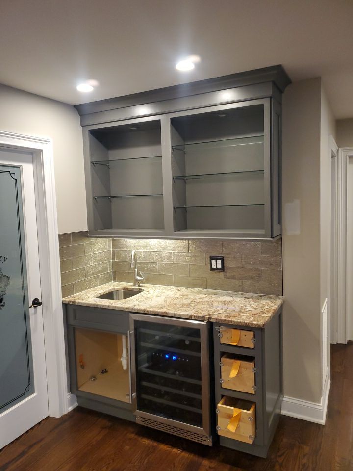 Kitchen Cabinets Refinished in Kendall Charcoal HC-166  by Spectrum Painting, LLC