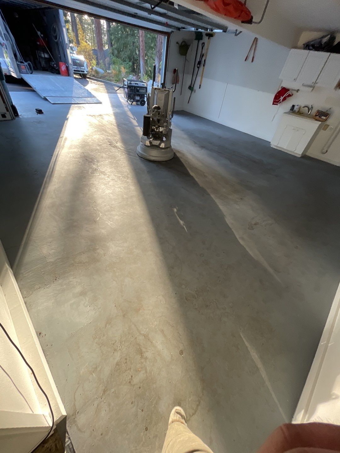 Garage Transformation using Slate Stone by Croc Coatings, LLC
