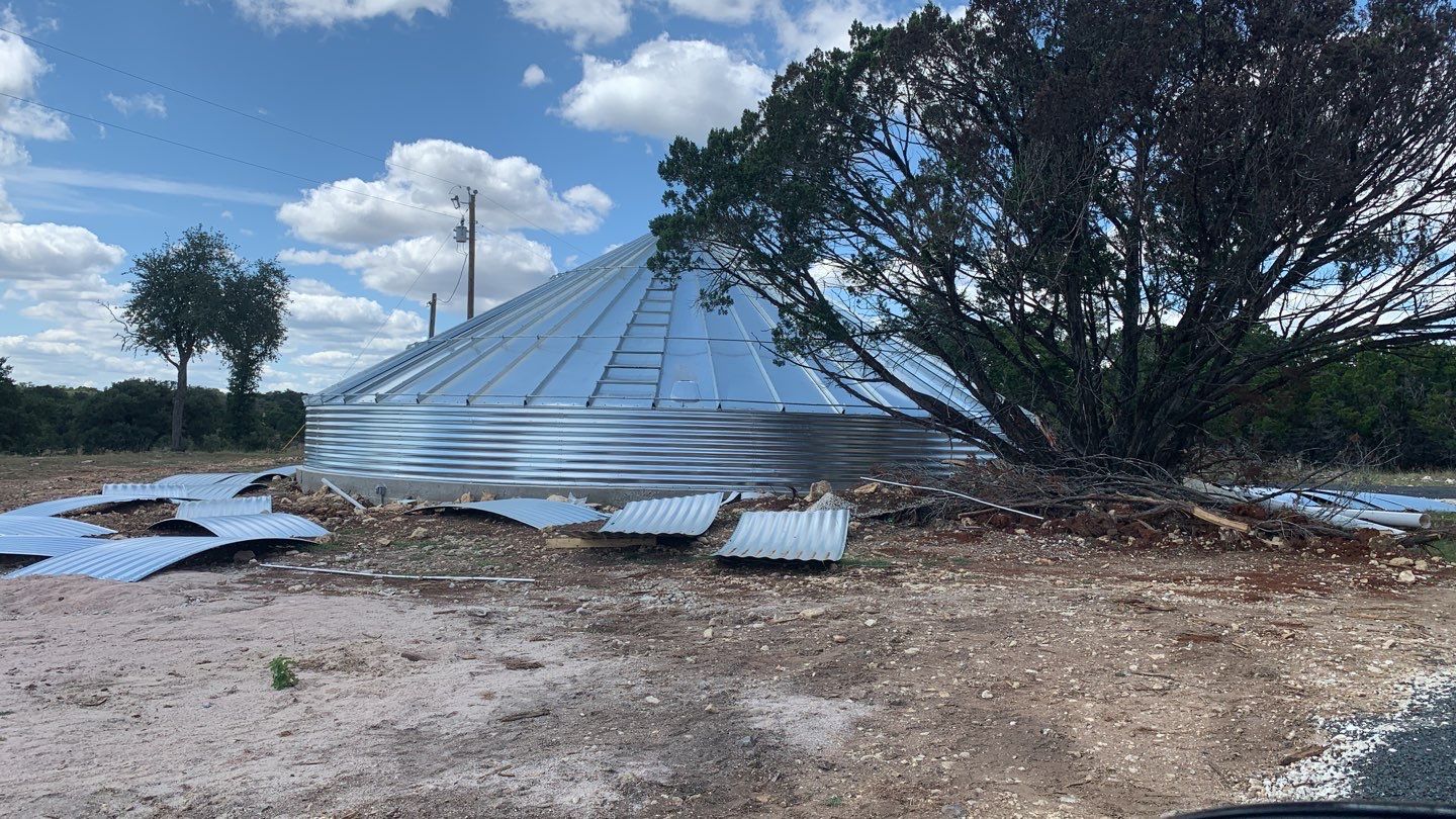 150K Equestrian center with 25K backup tank for potable water. by Hill Country Rain Water