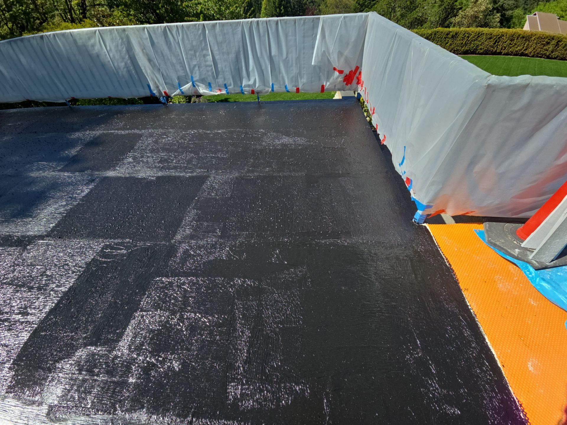 Multilayer Waterproofing and Pedestrian Deck System Installation in Eugene by BEST Roofing & Waterproofing
