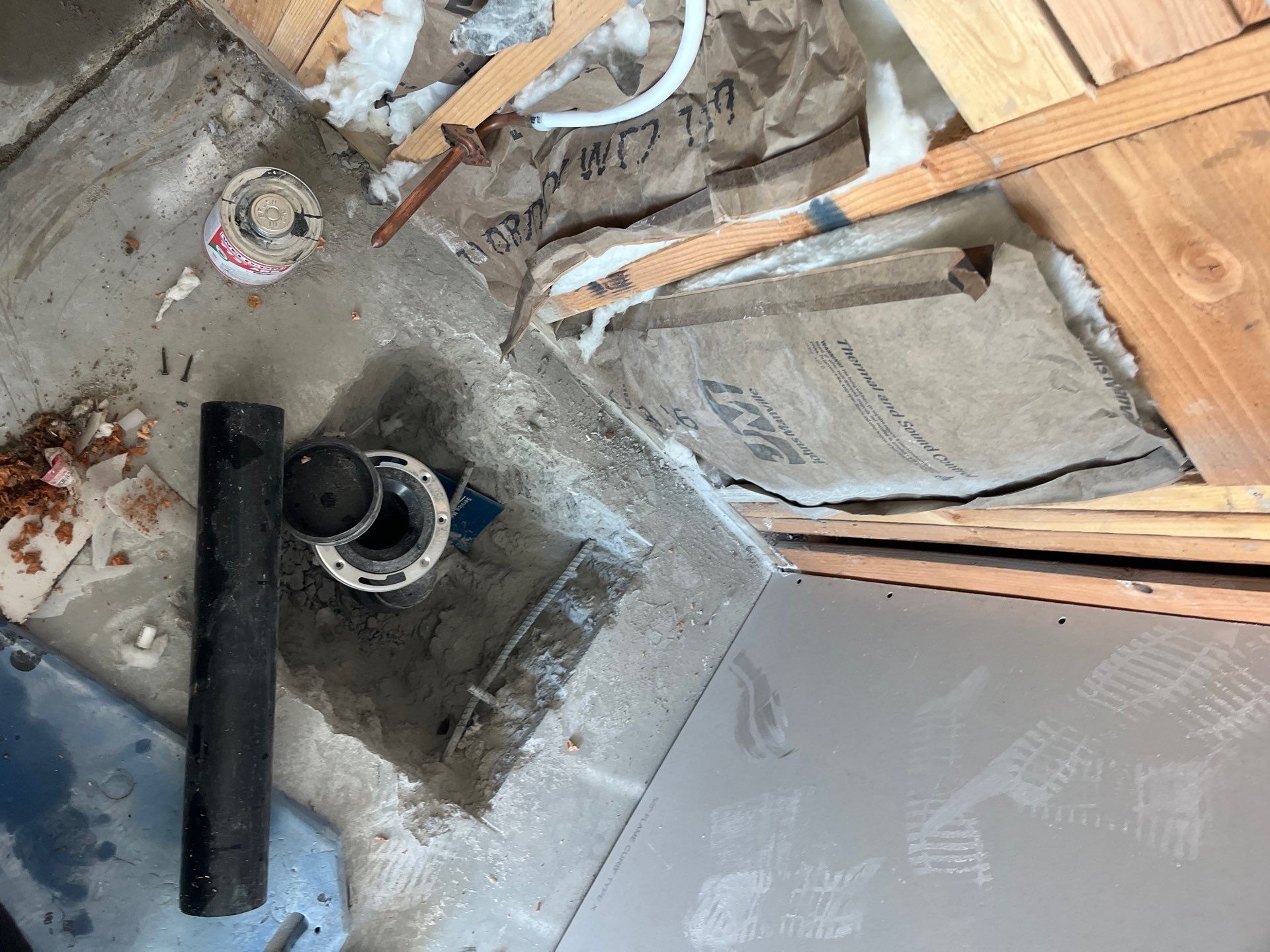 Installing Shower and New Piping by Us Plumbing 