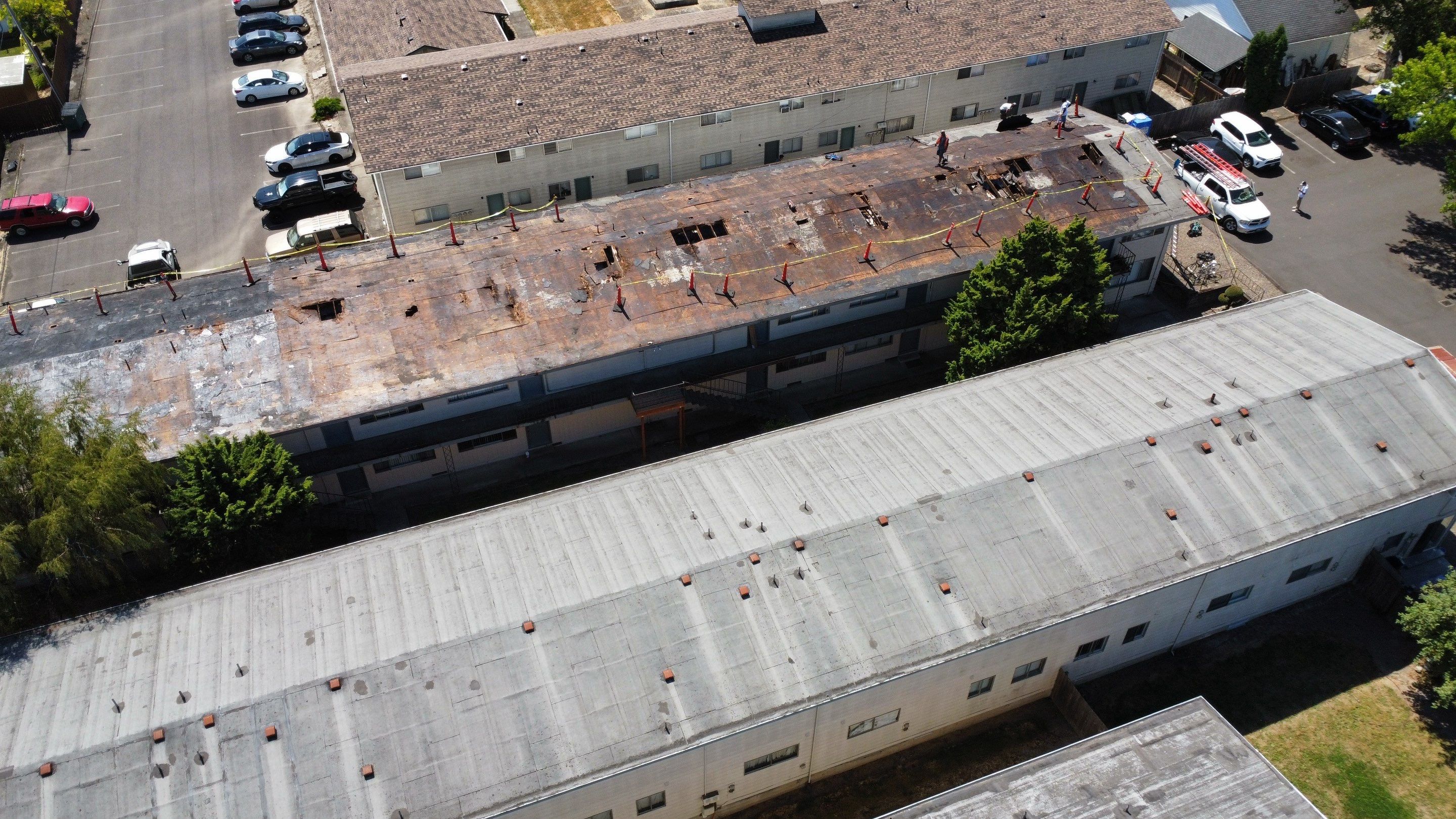 Commercial Flat Roof Installation using GAF 60Mil TPO  by Orezona Building & Roofing Company, Inc.