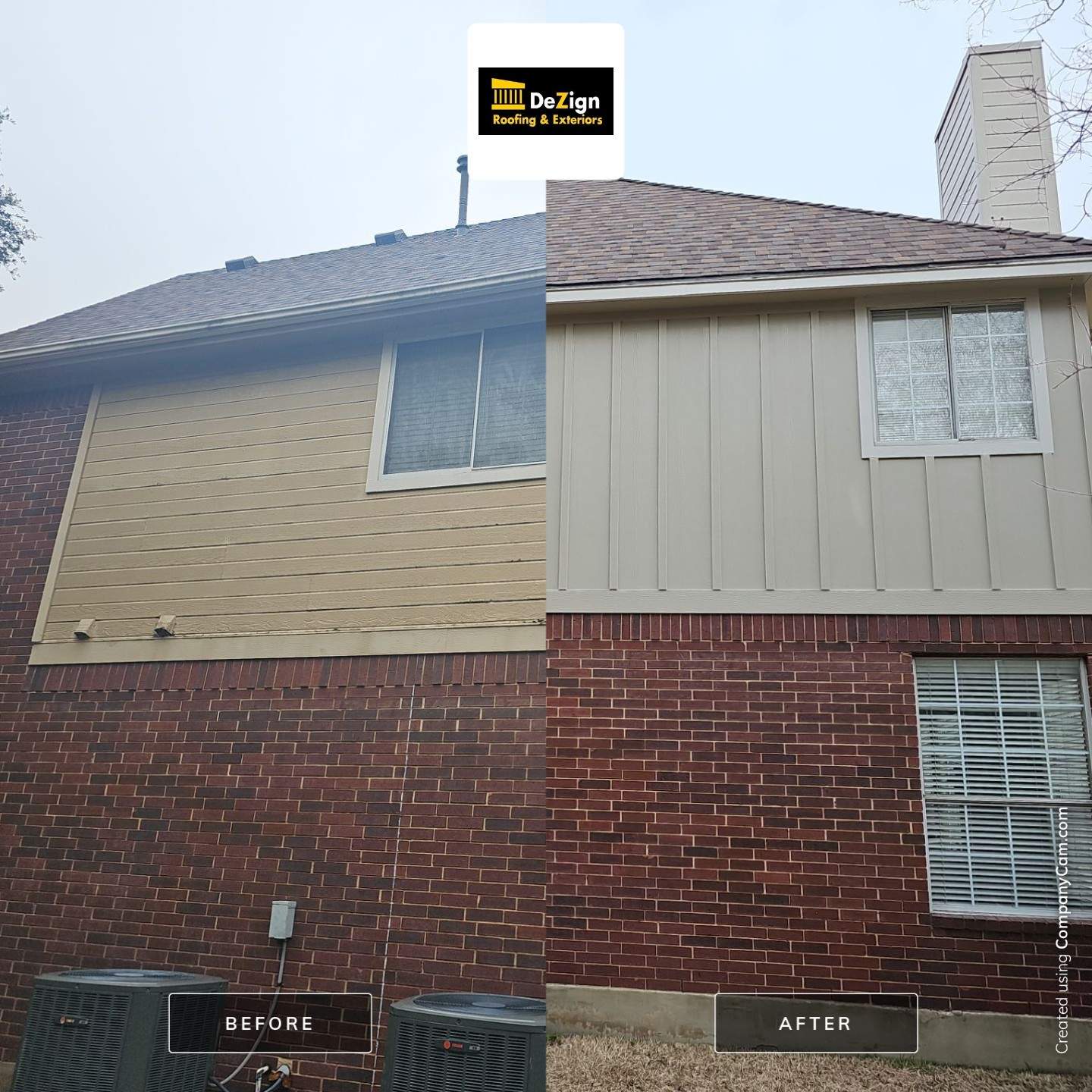 New Hardie Lap Siding & Board and Batten by DeZign Roofing & Exteriors