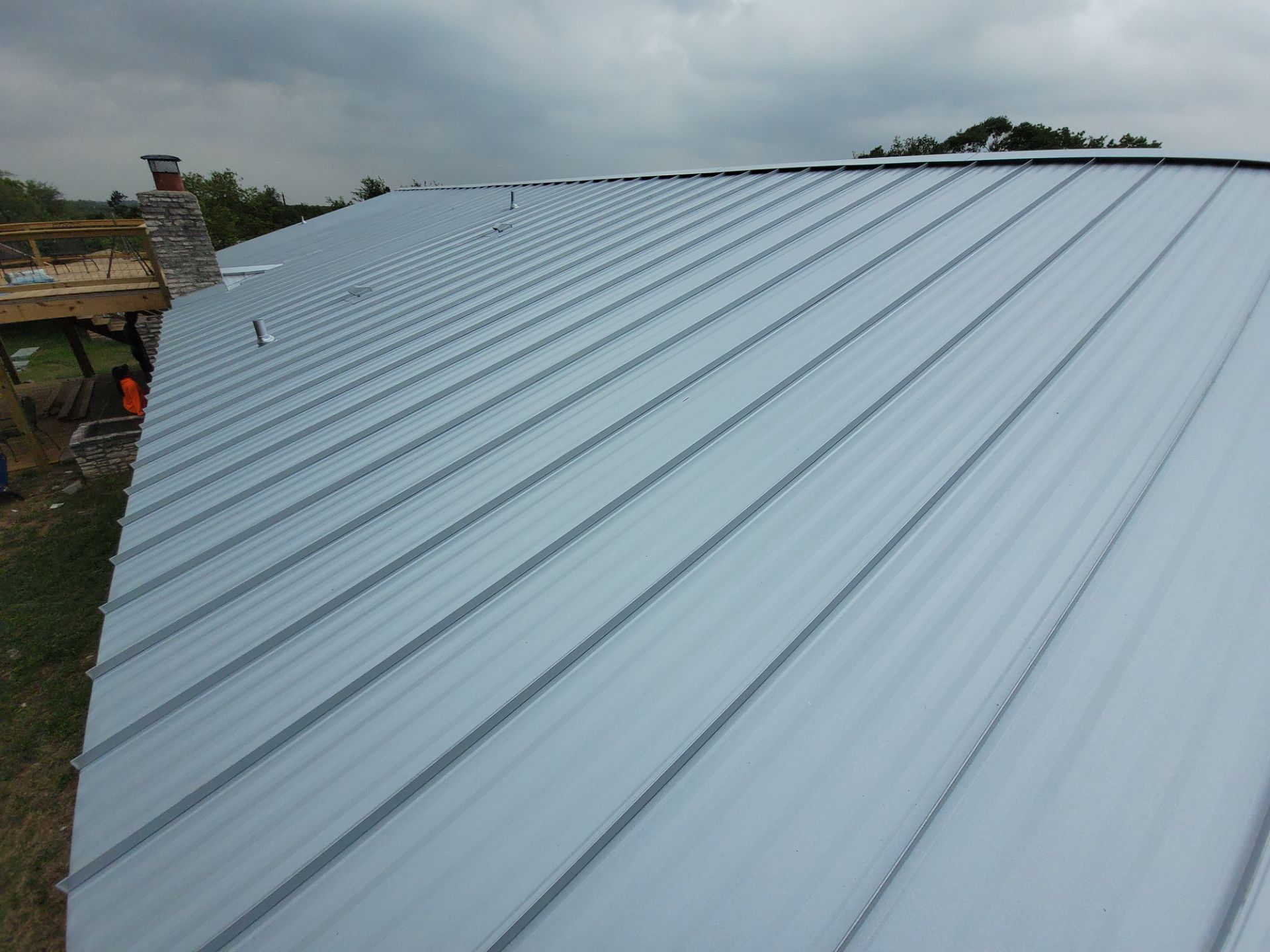 Galvalume Standing Seam offers a 45-year finish warranty! by Oakwood Roofing and Construction, LLC