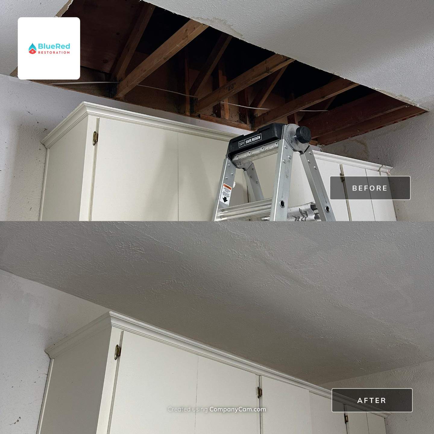 Finished Garage repair in Granger by BlueRed Restoration