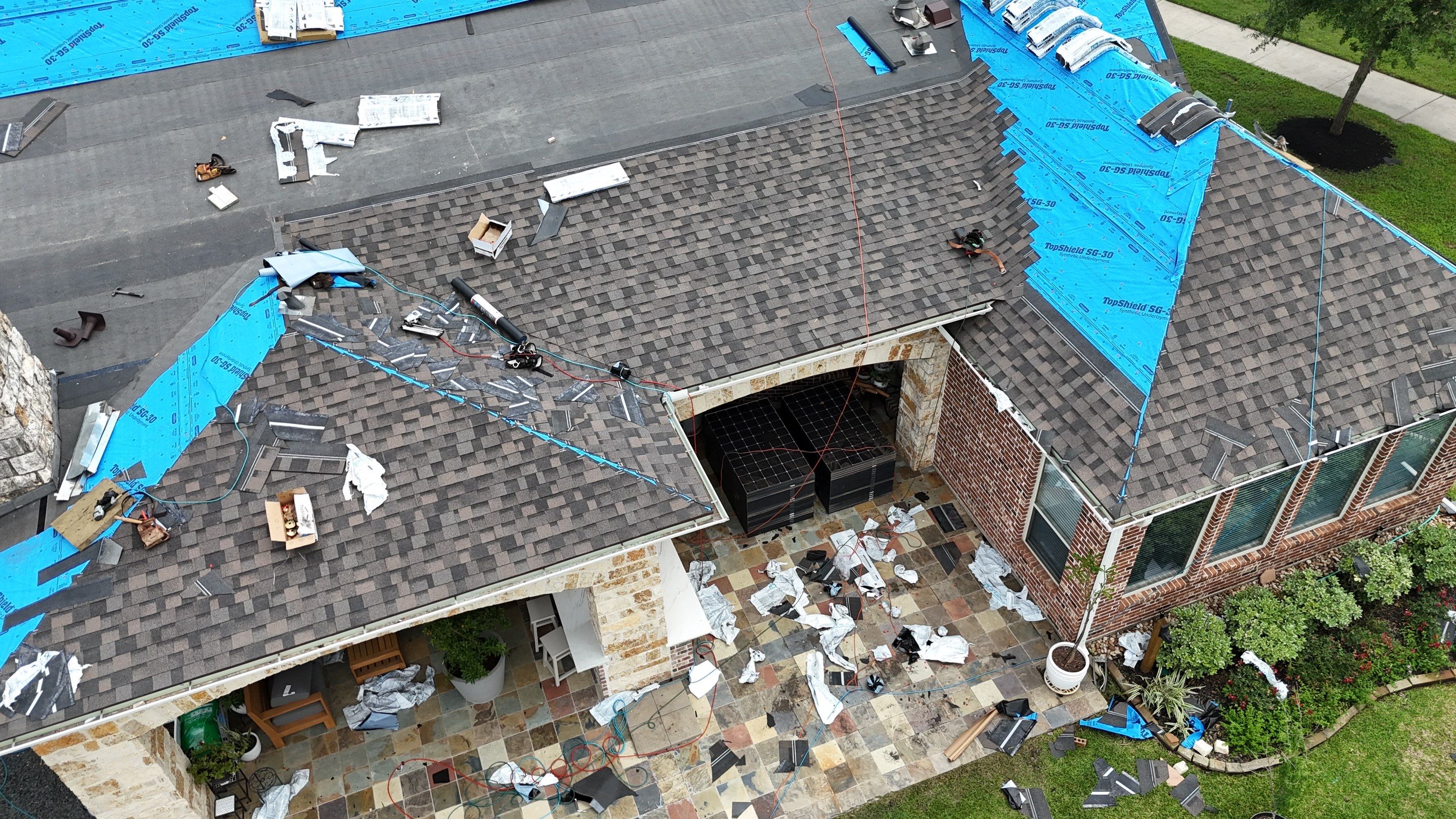 Residential Roofing Installation using IKO Dynasty by Core Four Roofing