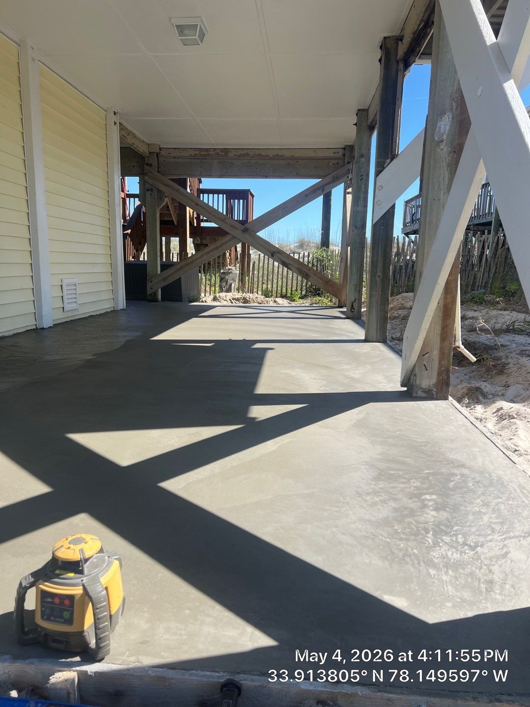 Coastal gravel ground cover for Oceanfront Property in Oak Island by RGR Construction and Roofing, LLC
