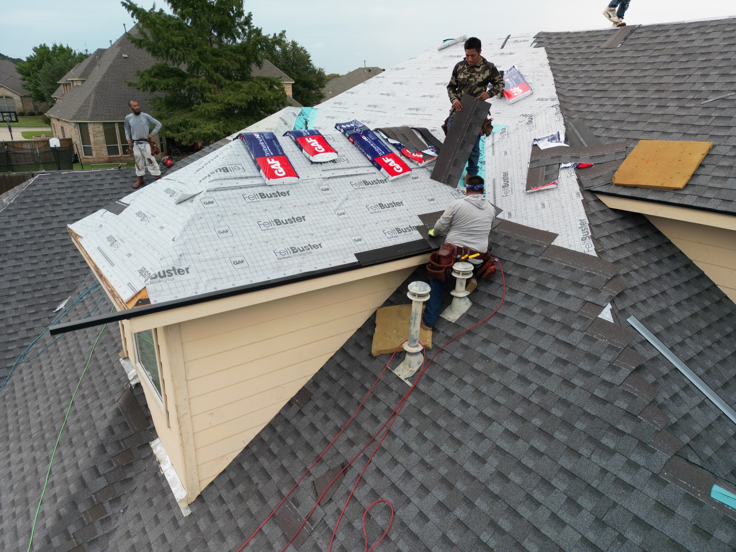 Full Roof Replacement in Mansfield Texas - GAF MasterElite Golden Pledge 25 year Warranty by First United Roofing & Construction