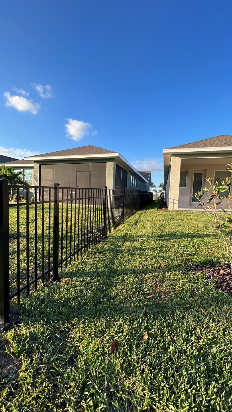 Aluminum Fence Installation using Black 3 Rail Aluminum Fence by Asap fence and gates, LLC