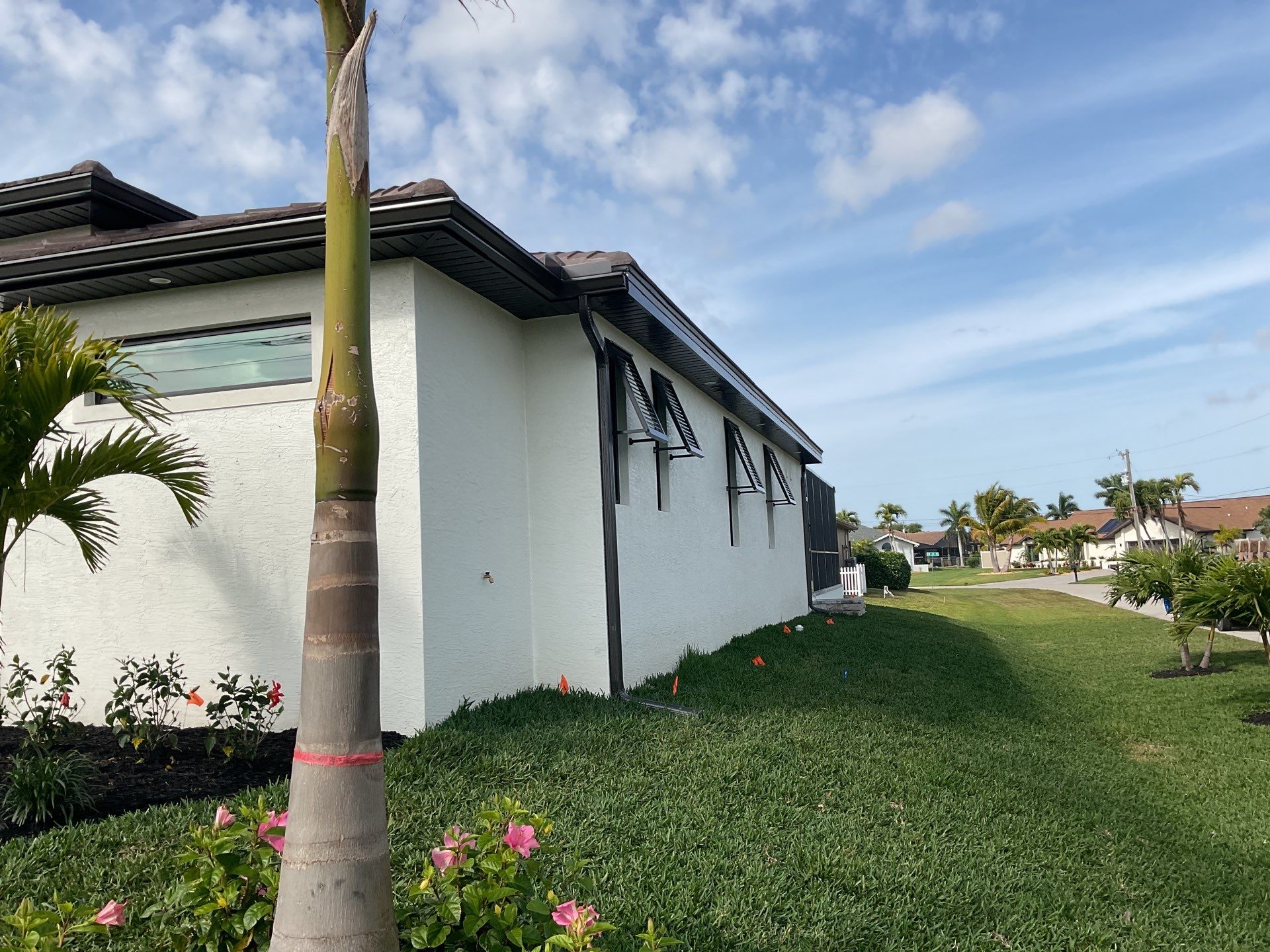 Bronze Seamless Gutters using K-Style Seamless Gutters in Cape Coral FL by Gutter Professors