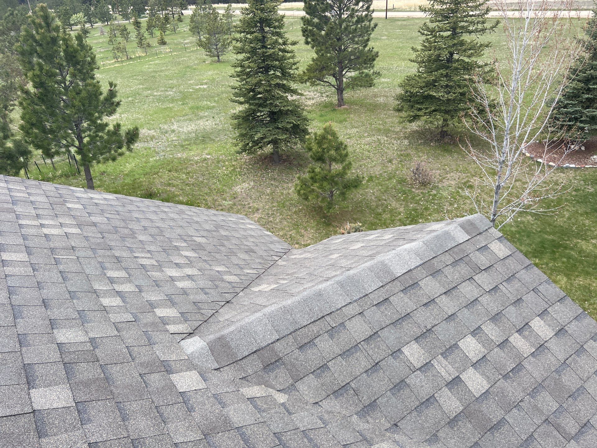 Residential Roofing Installation using Atlas Pinnacle Impact Weathered Wood by Blue Peaks Roofing LLC 