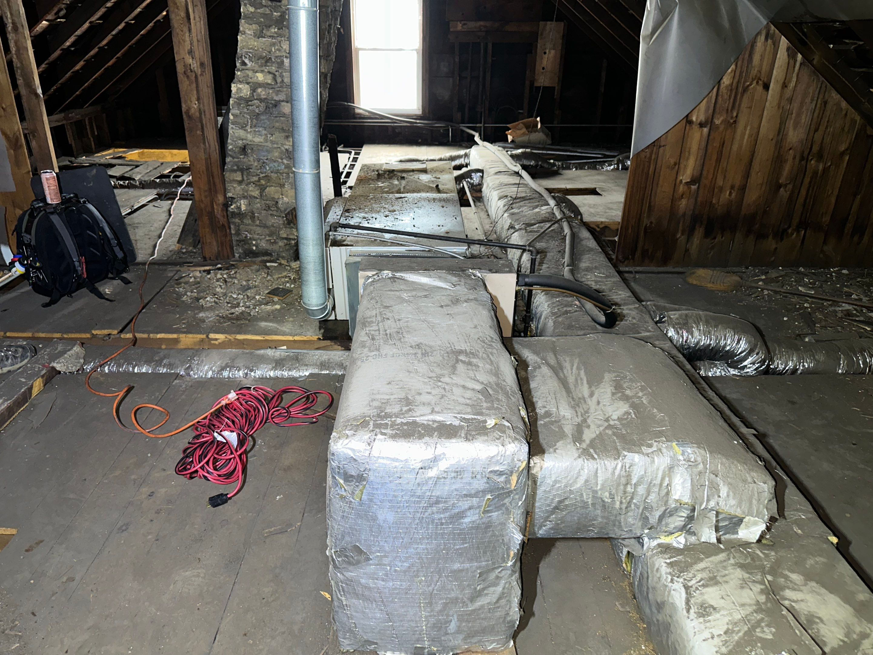Hybrid Heat Pump System Attic Installation by MMDS
