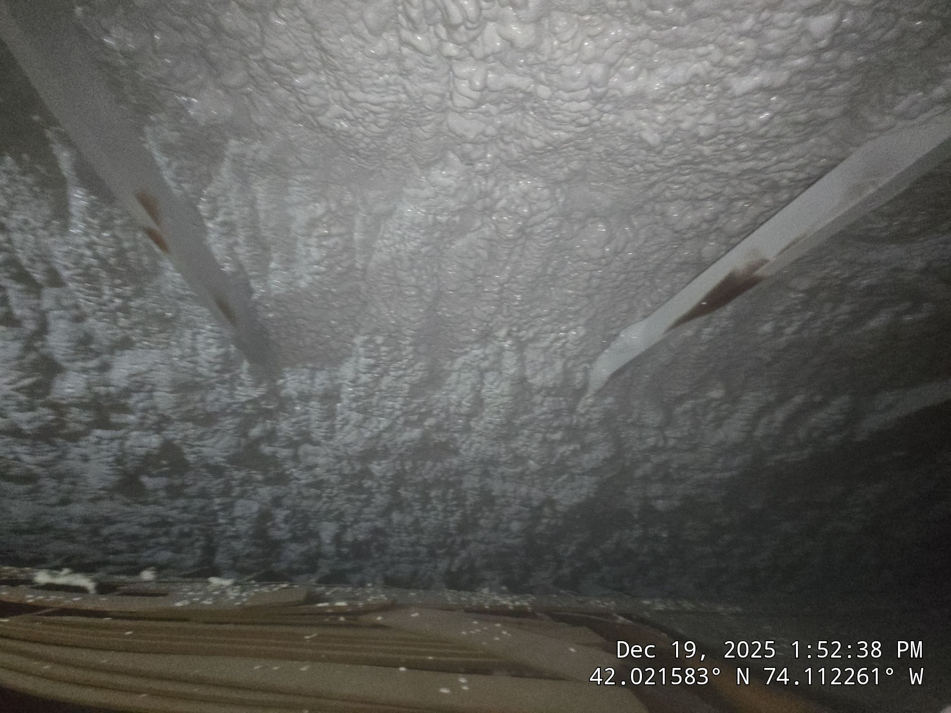 Attic Insulation using open cell spray foam by NYS Foam & Energy
