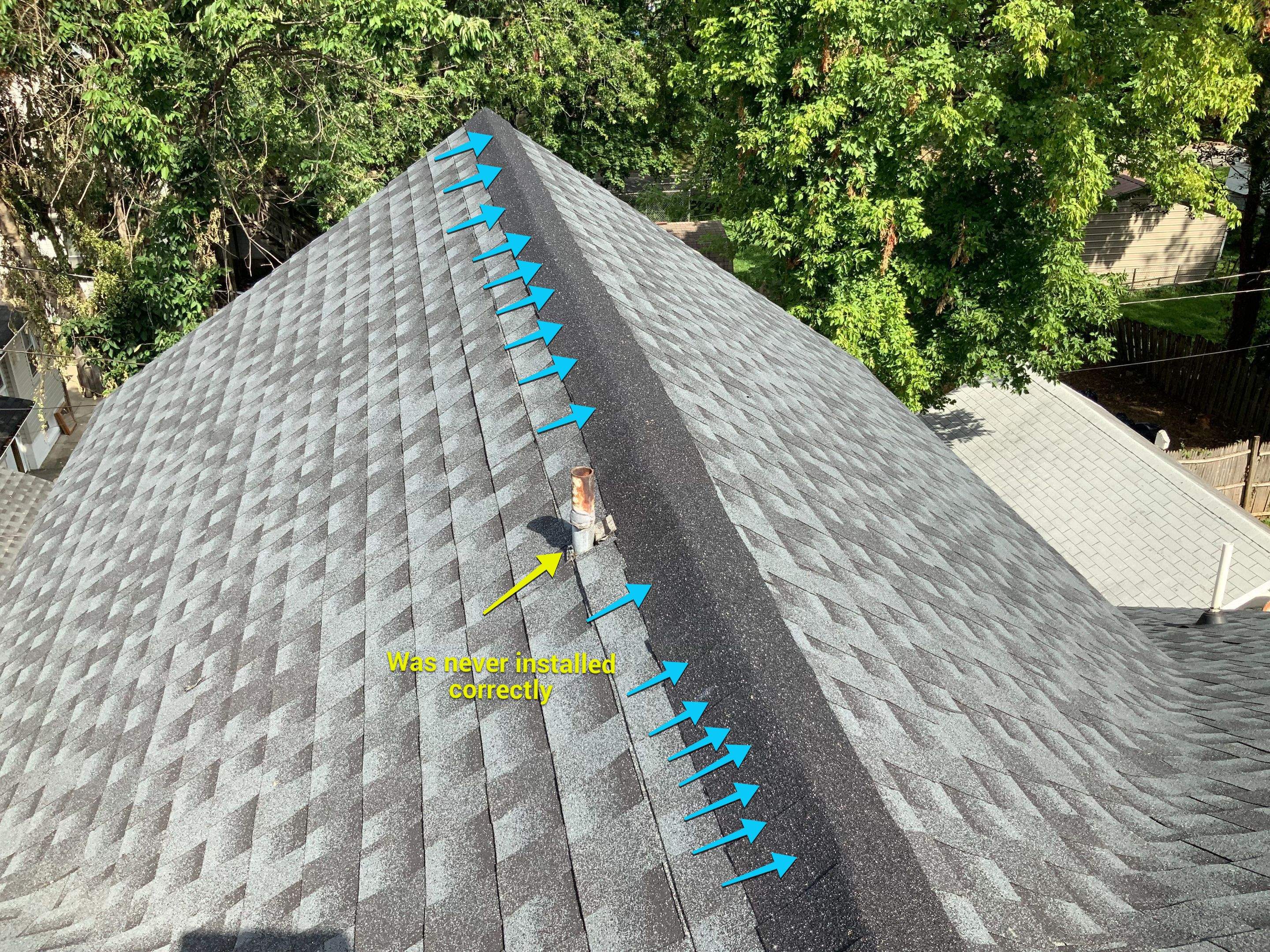 Residential Roofing Repair using Ridge Vent  by Alpha Design Services