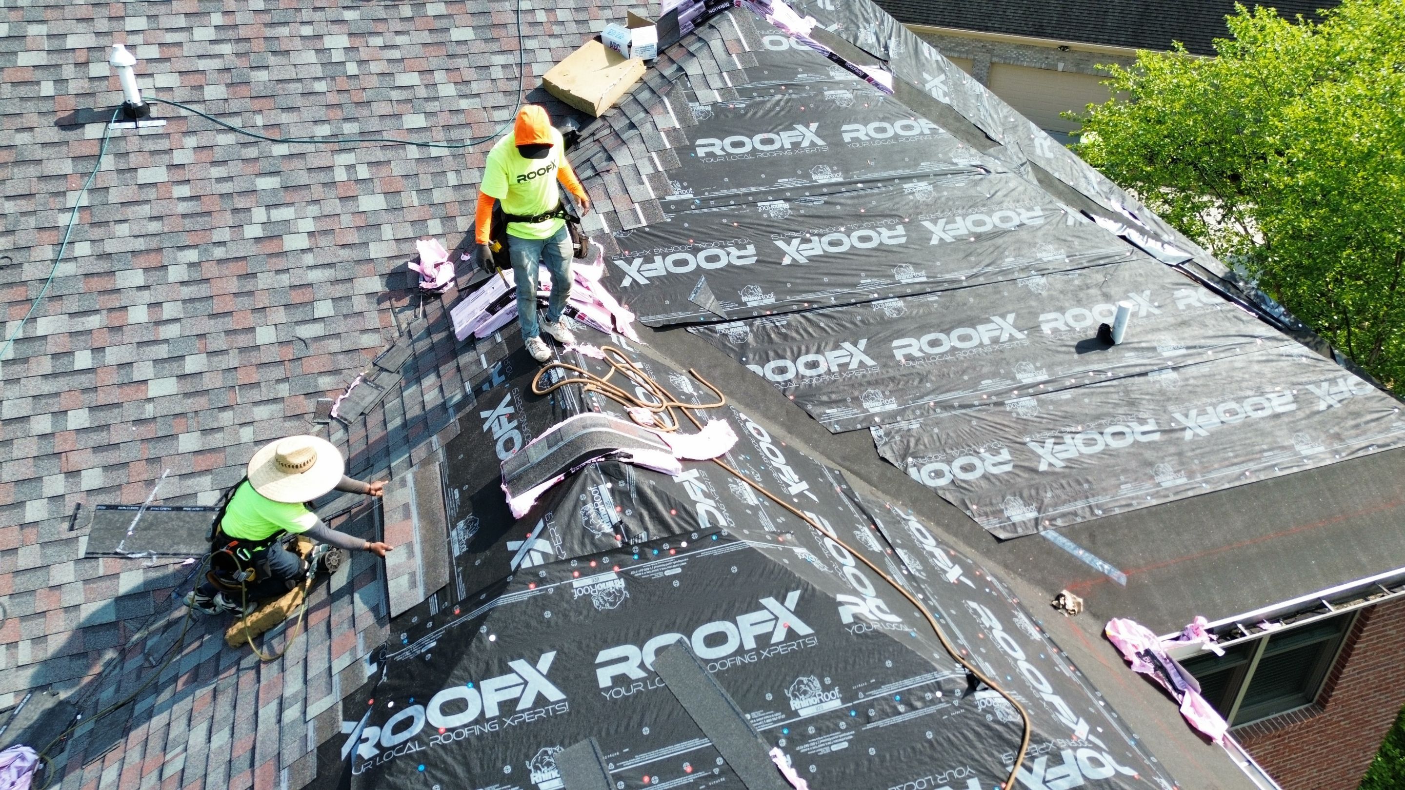Residential Roofing Installation using Duration Series Shingles - Colonial Slate by RoofX 