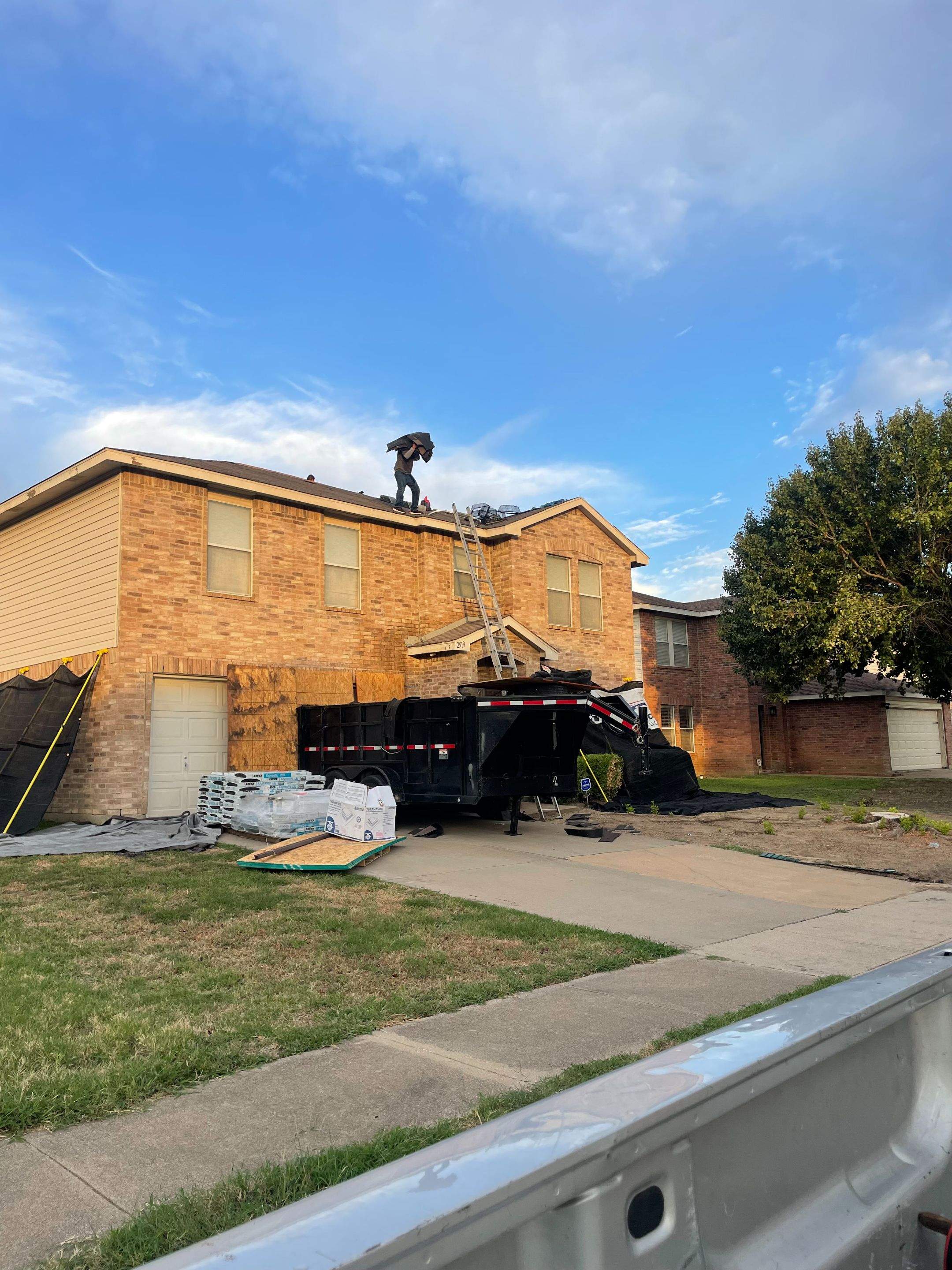 Full Roof Replacement, Chimney Rebuild and Interior Damage Replacement by First United Roofing & Construction