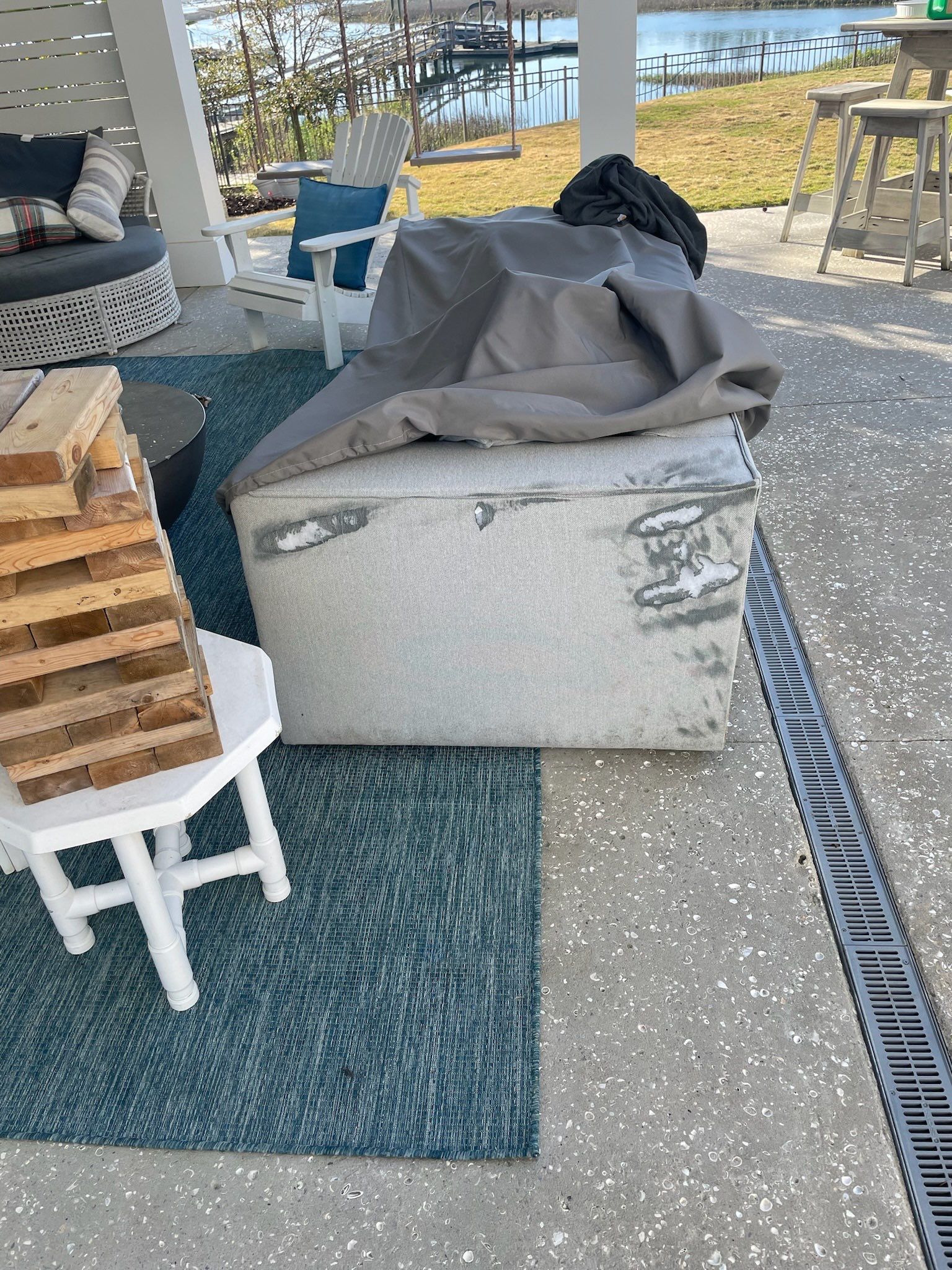 Burnt Patio Furniture Project in Wilmington, NC by Tint USA Coastal Carolina