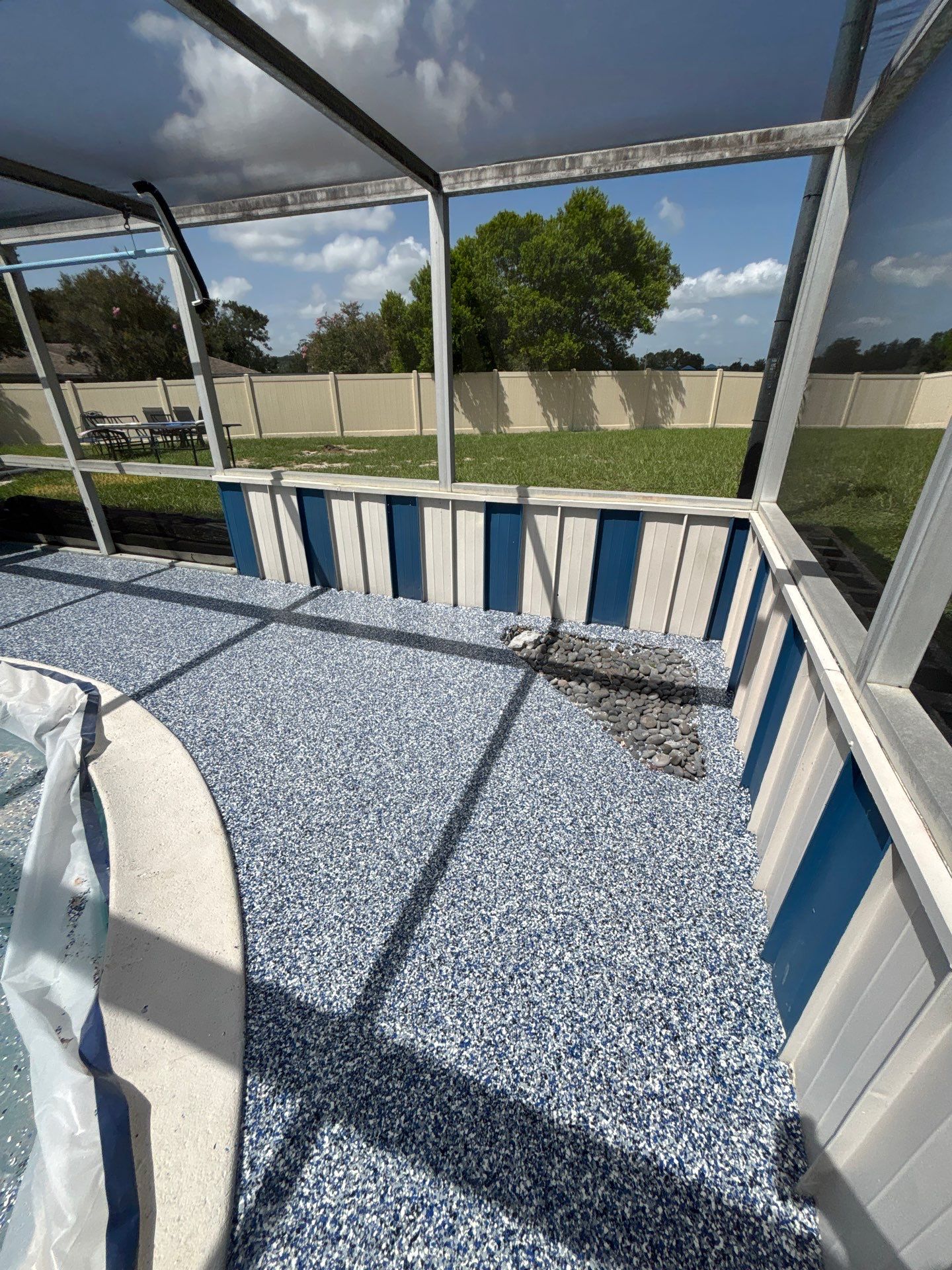 Lake Wales Pool Deck Concrete Coating with Orbit Flake by Performance Floors & Coating