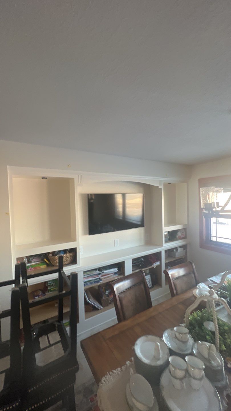 Built-ins and cabinets makeover using Sherwin Williams Paint by Cutting edge painting