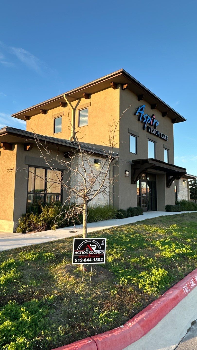 Commercial Roofing Installation using 24 GA Standing Seam by Action Exteriors Austin