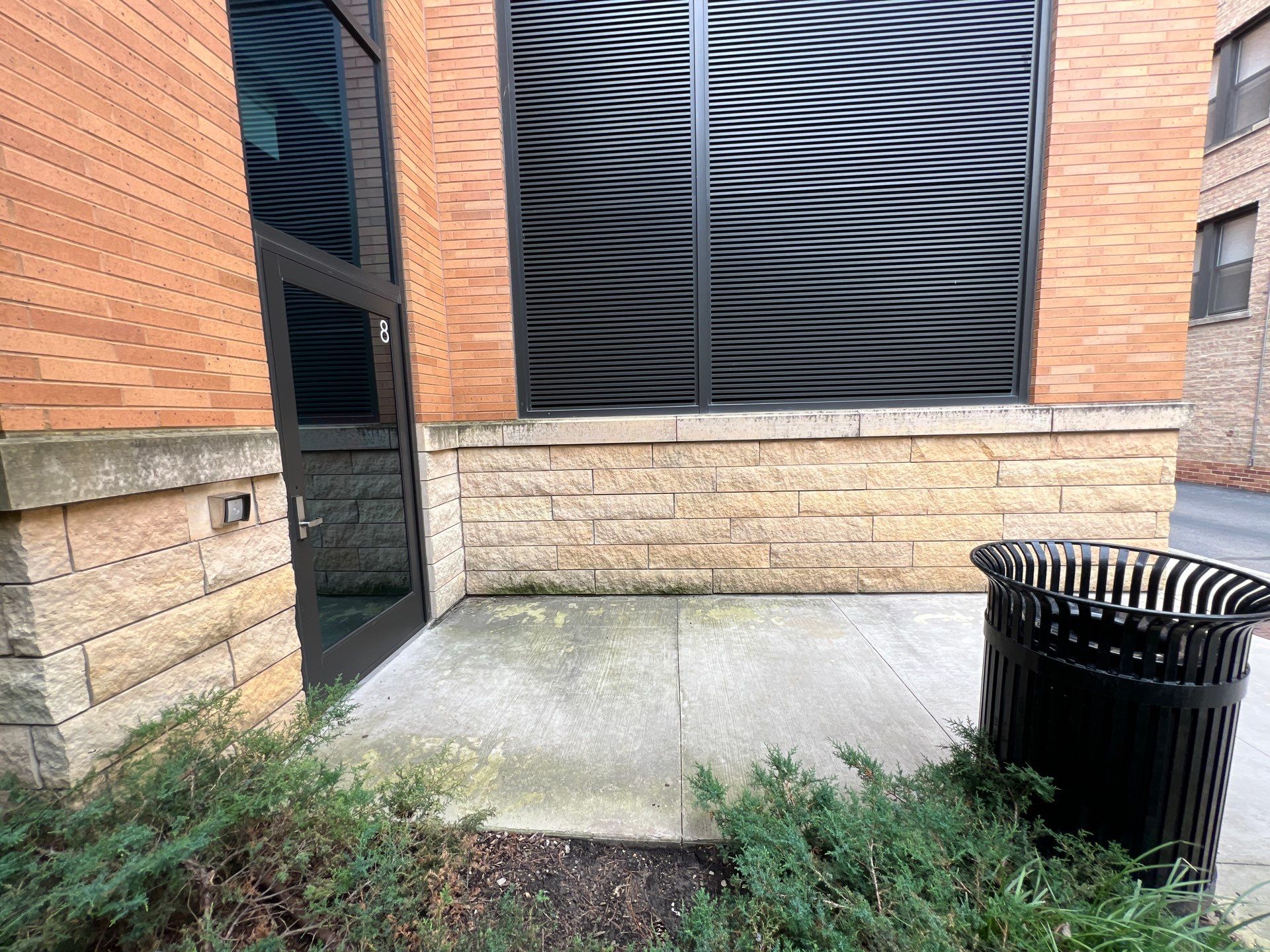 natural stone using Algaecide, soft wash soap by Northern Power Washing LLC.